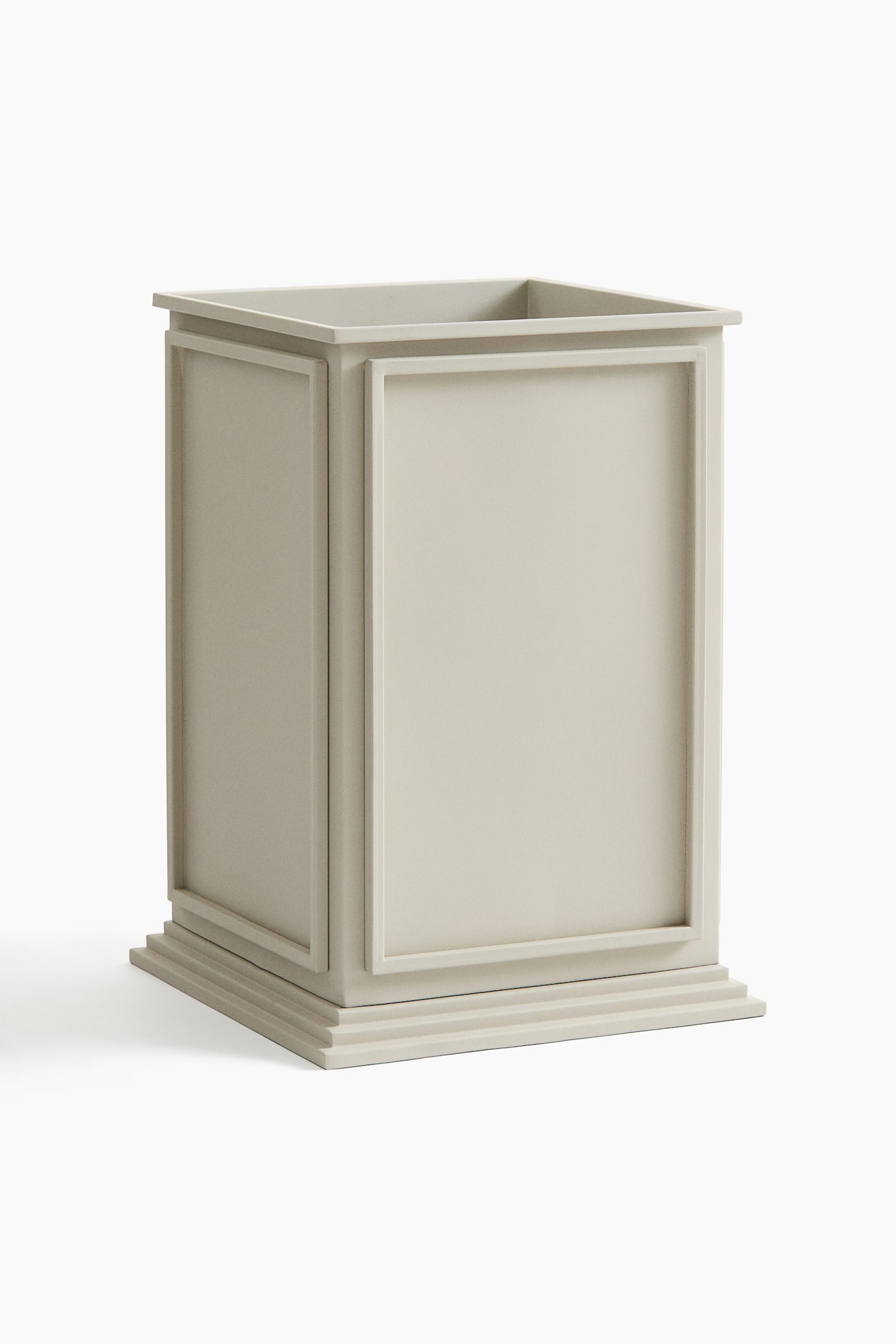 Portavaso alto in metallo - Greige chiaro