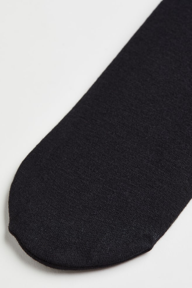 2-pack fine-knit tights - Black/Black/Beige marl/Brown marl - 2