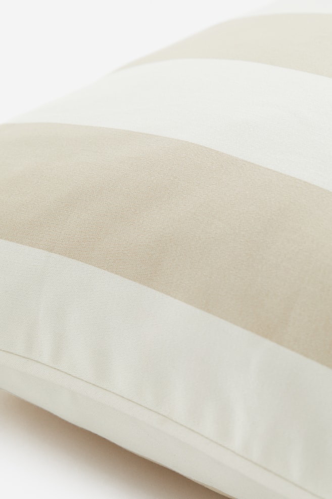 Satin cushion cover - Light beige/Natural white/Black/Striped/Navy blue/Striped - 3