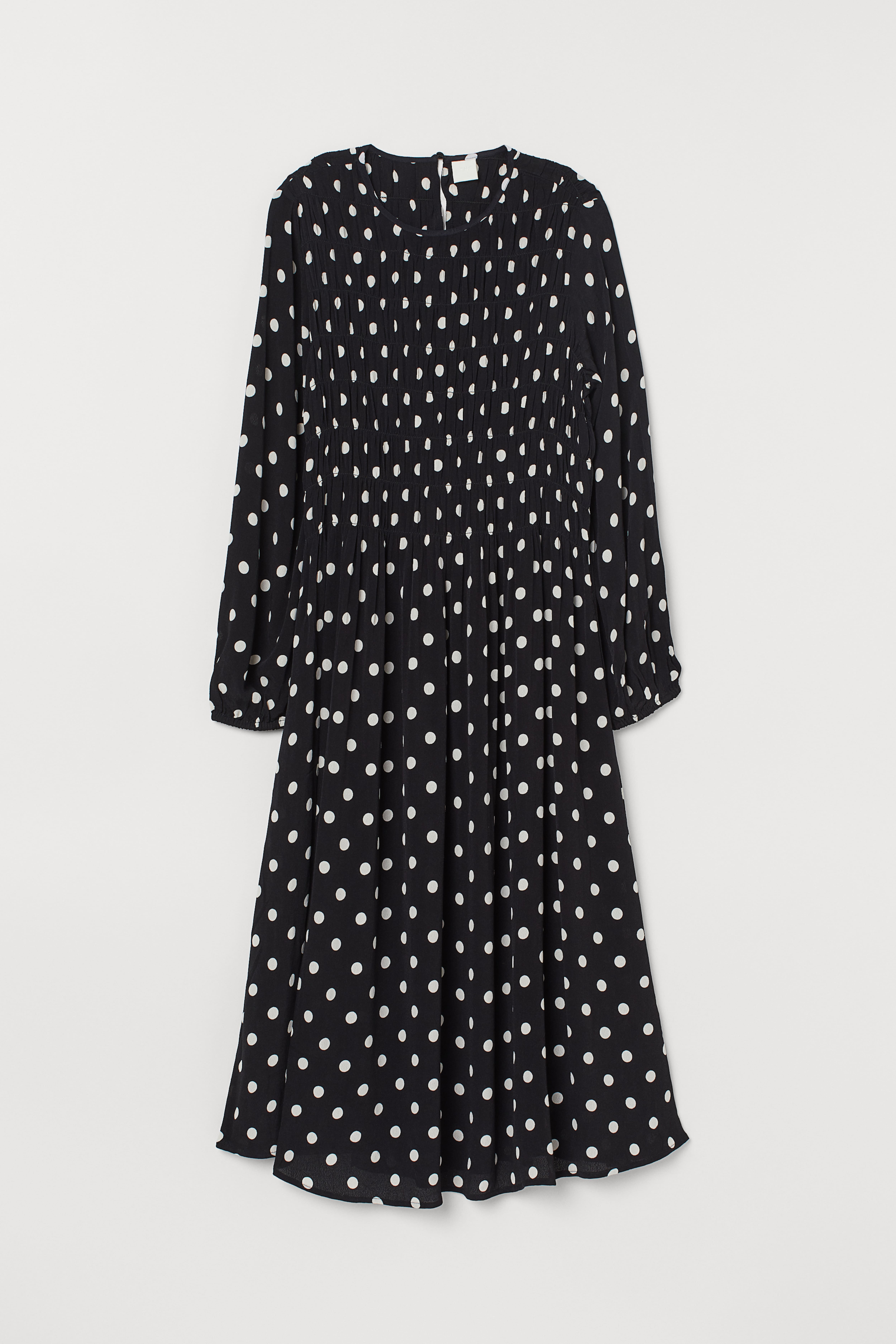 H&m white polka dot dress best sale