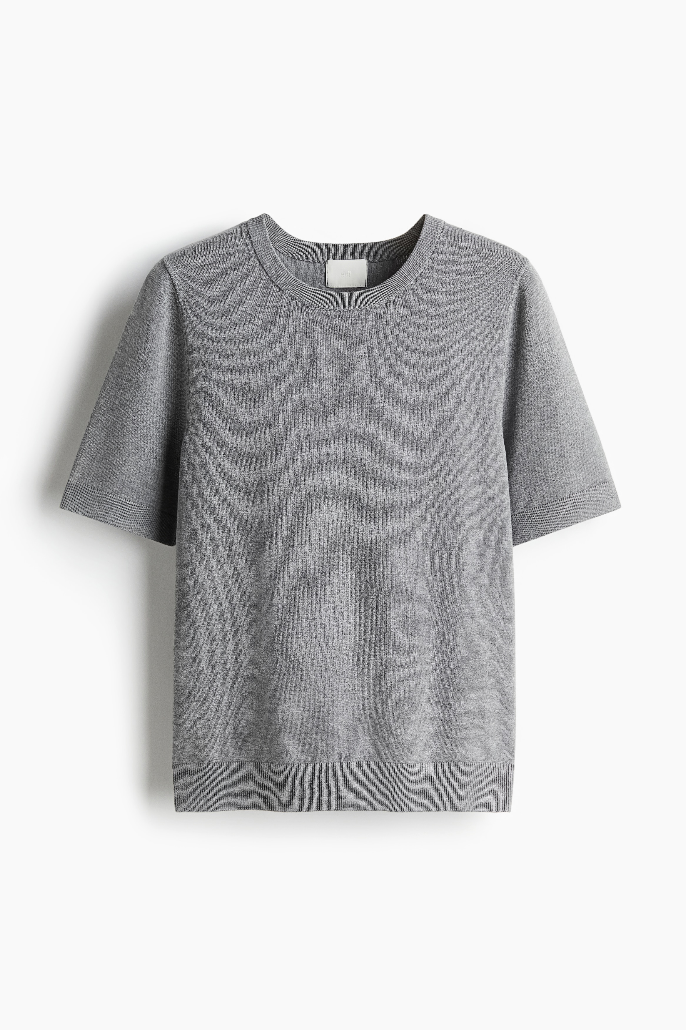 Fine-Knit Top - Gray melange/Cream/Black/White/White/striped/Cream/striped/Bright red