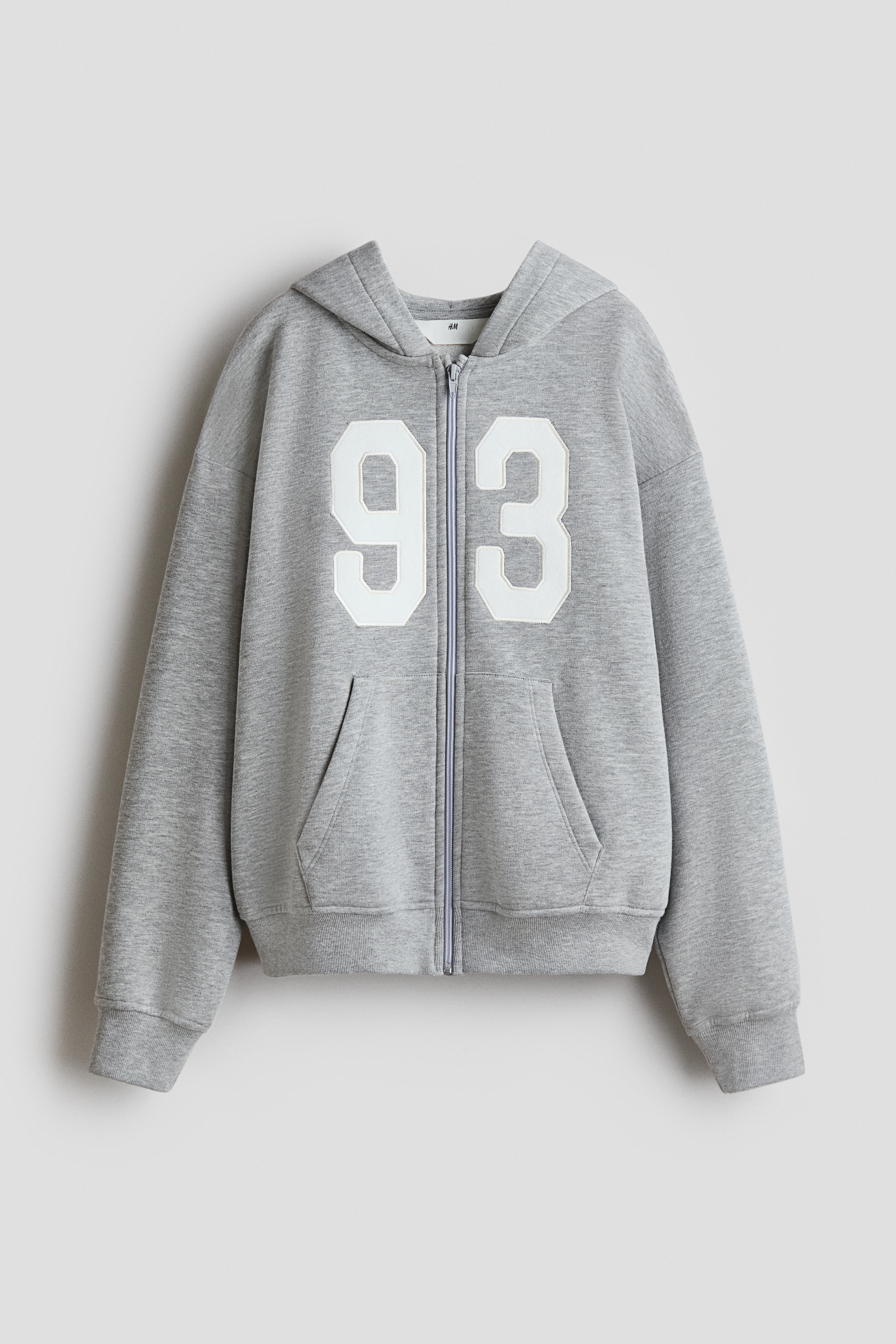 H & M - Hoodiejacke mit Motivstickerei - Grau - Kinder