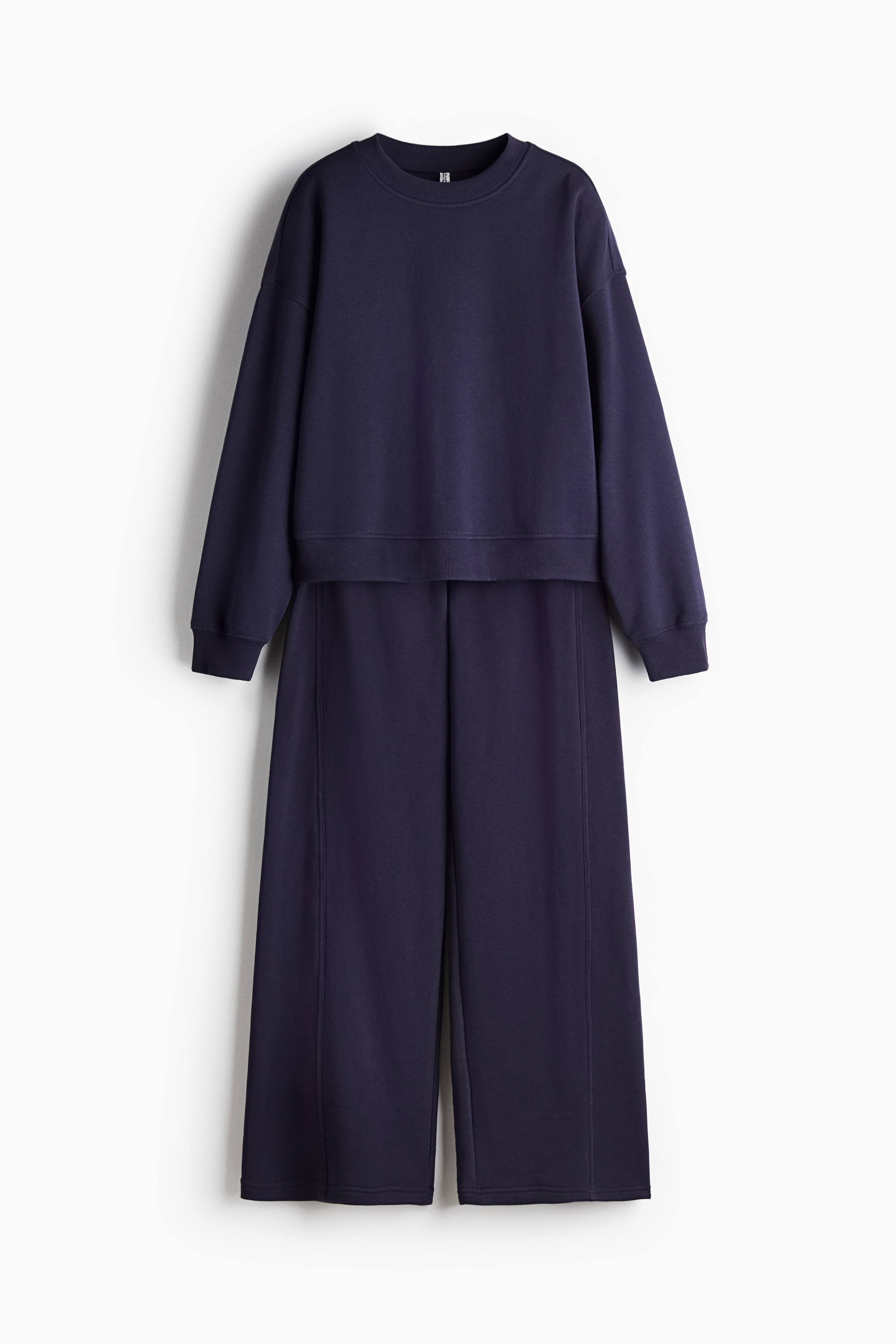 2-Piece Sweatshirt and Joggers Set - Navy blue - Ladies | H&M US