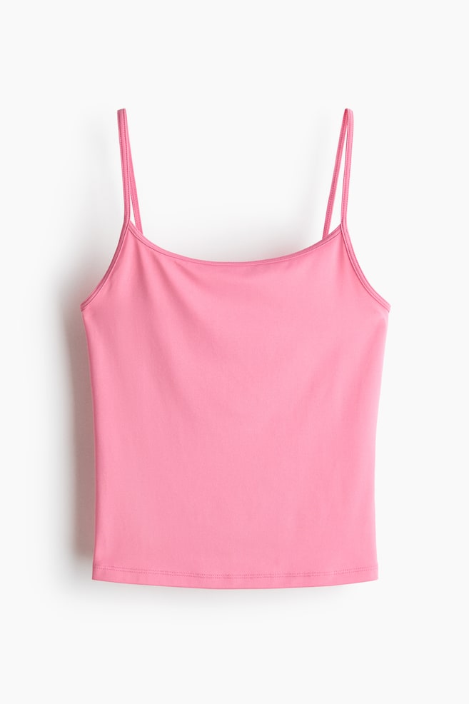 Jersey strappy top - Pink/Golden olive/White/Black/Dark brown - 1