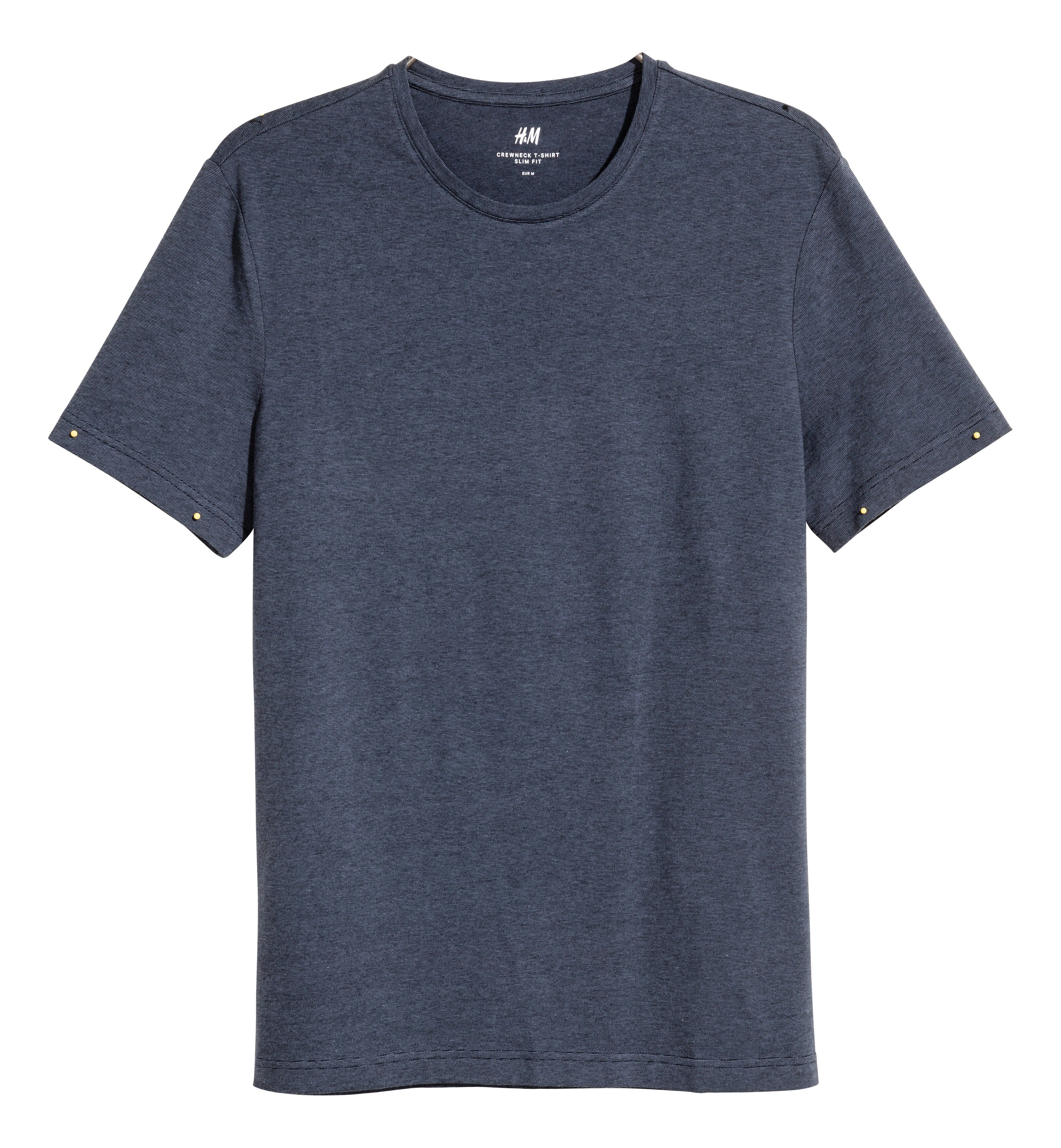 Crew-neck T-shirt Slim fit - Dark gray - Men | H\u0026M US