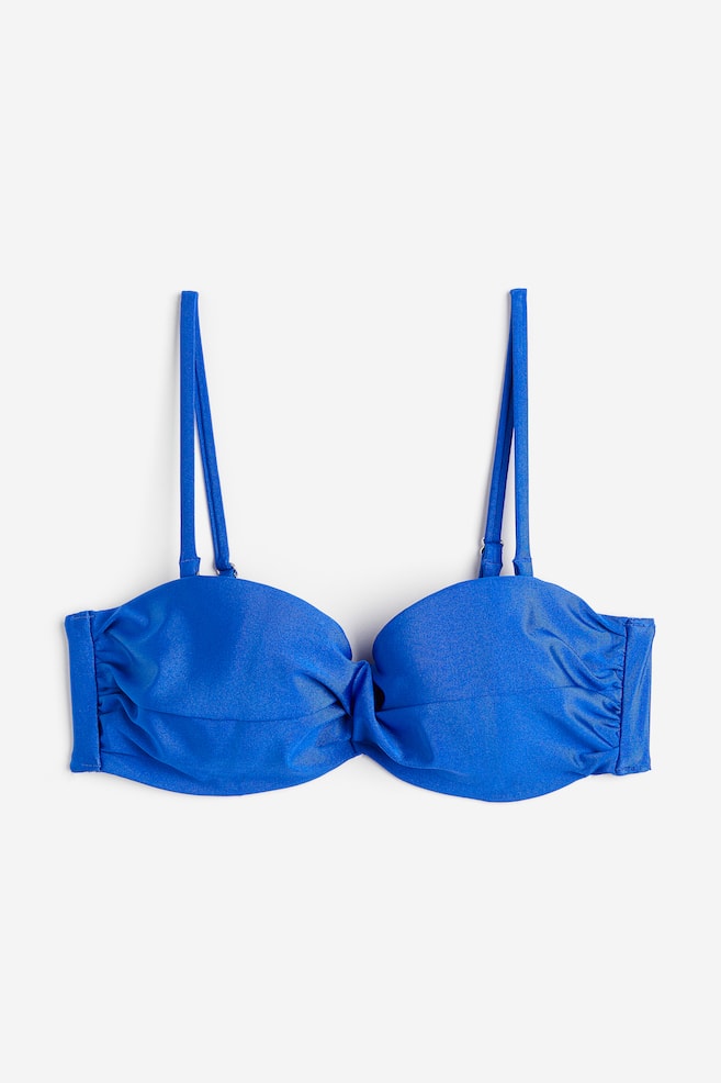 Top bikini a balconcino - Blu acceso/Azzurro/bianco righe/Nero/Verde kaki/dc - 2