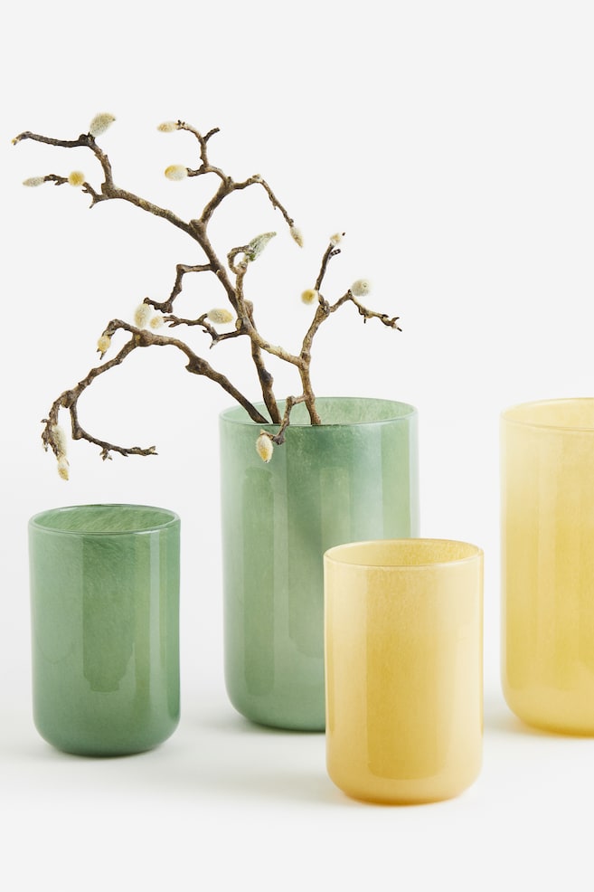 Glass vase - Yellow - 2