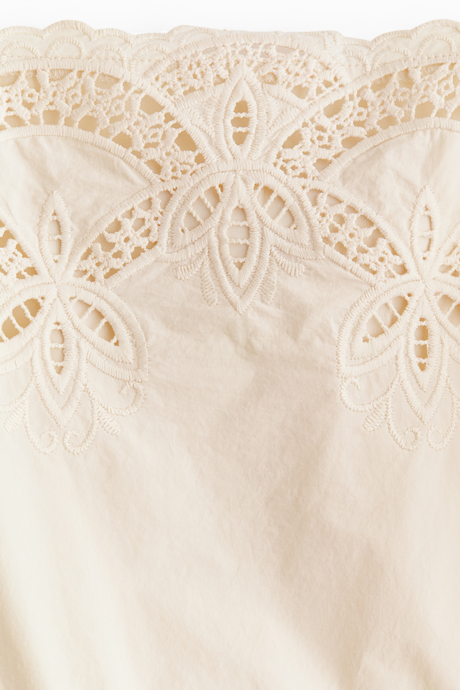 Broderie anglaise dress - Light beige - 3