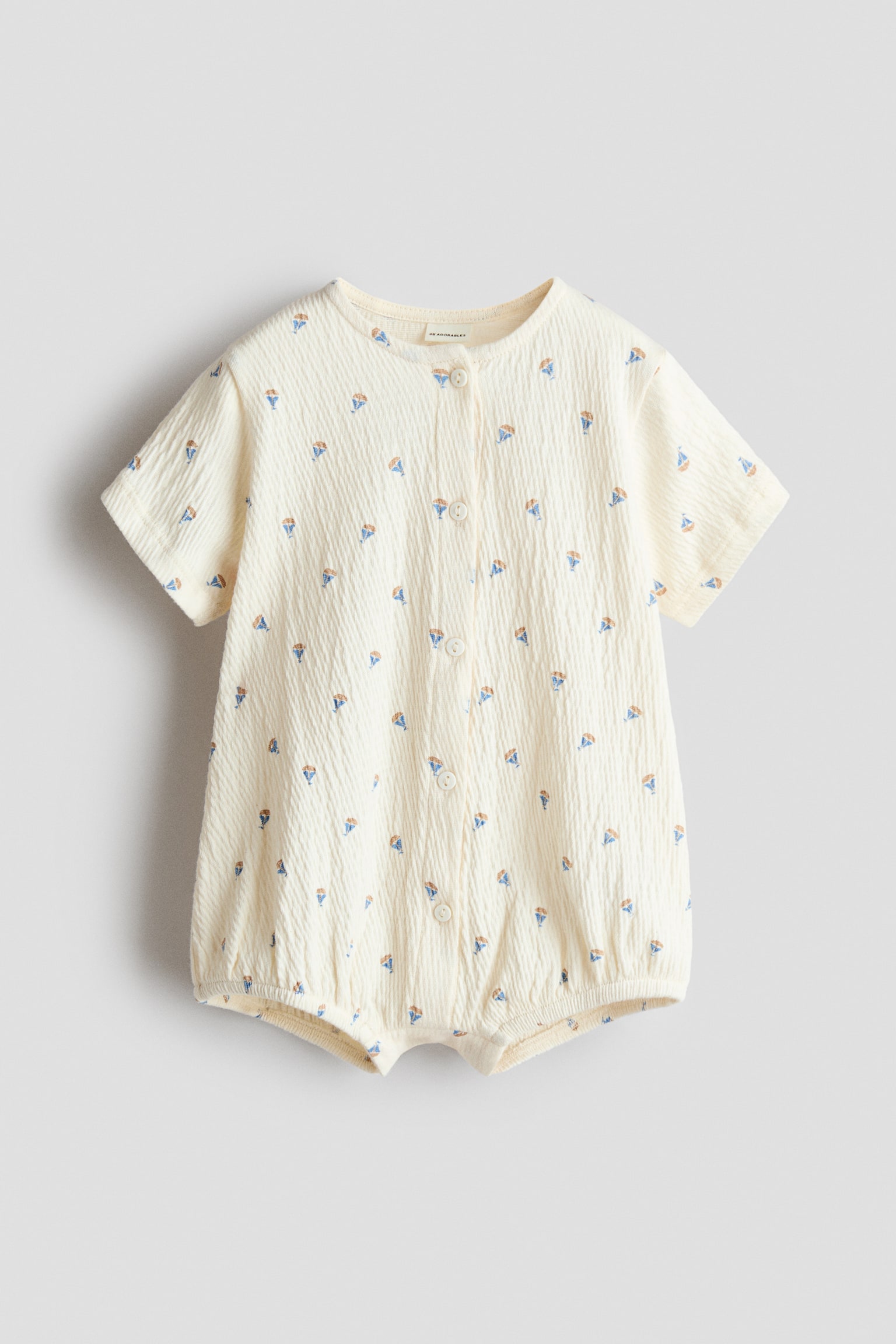 Kruippakje met print - Roomwit/zeilboten/Dusty blauw/gestreept