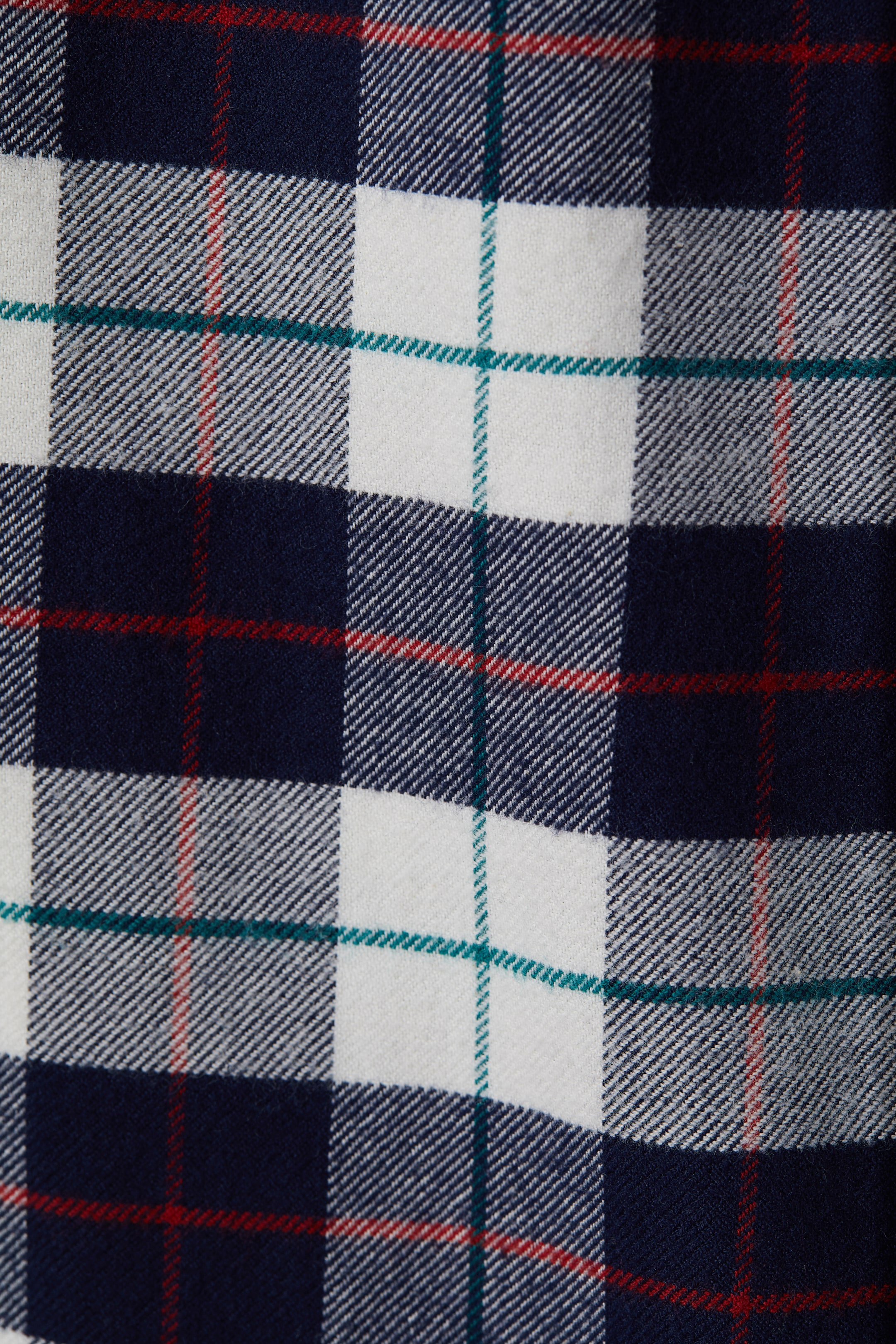 이미지 확대 보기: 레귤러핏 플란넬 파자마 팬츠 - 화이트/다크 블루 체크 - Men | H&M KR 2