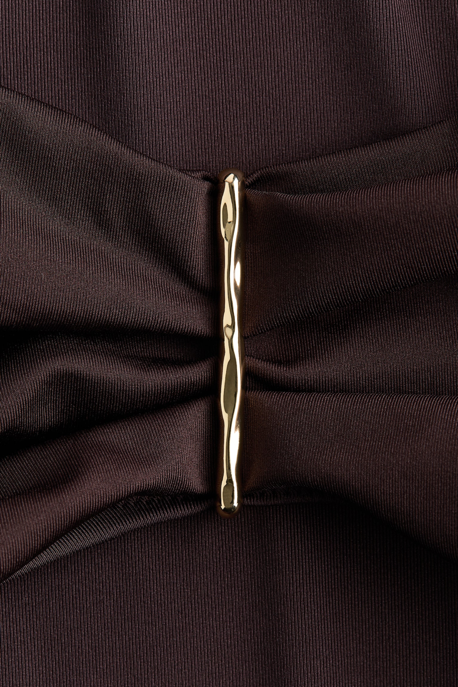 Padded-cup bandeau swimsuit - Dark brown - 4