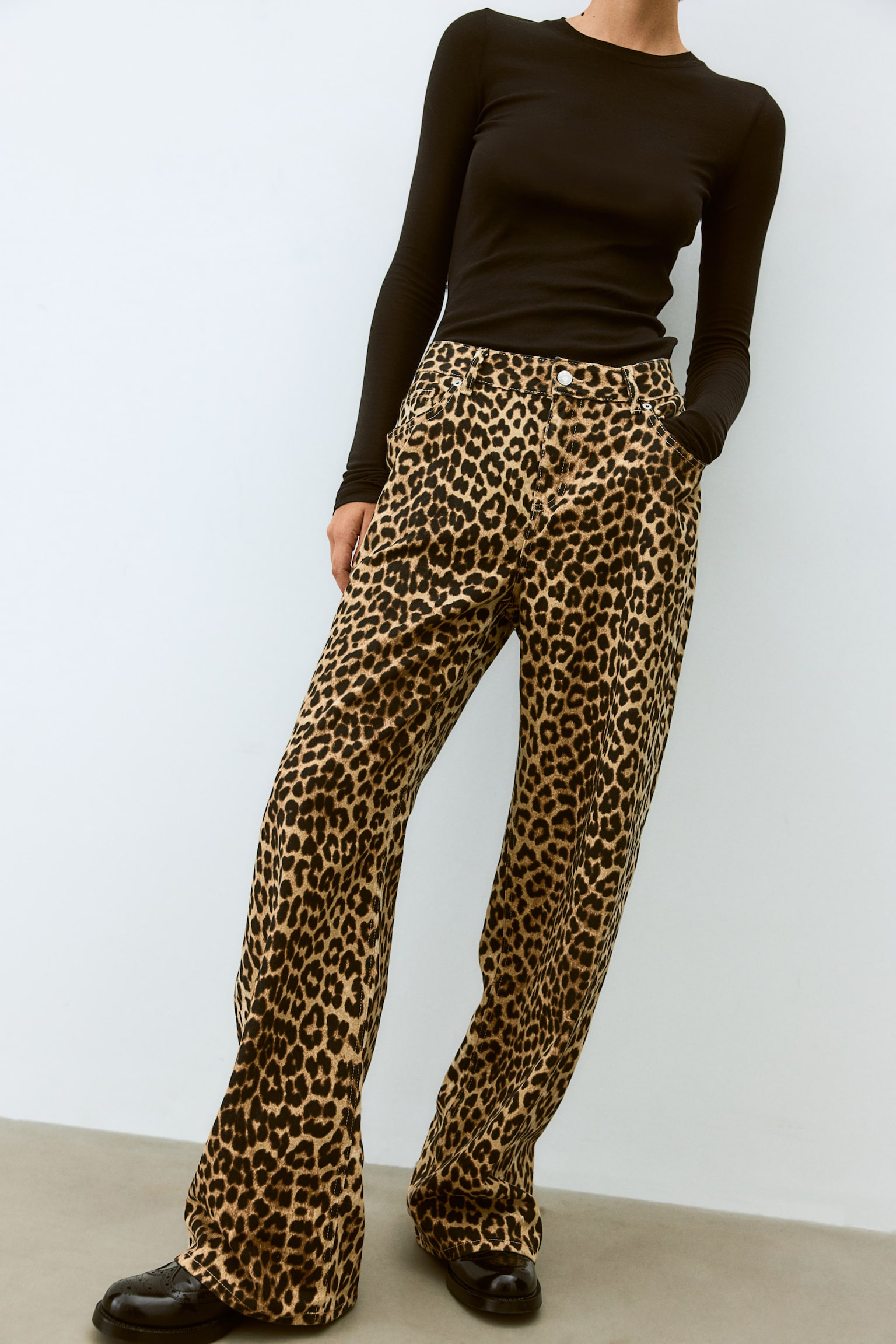 Wide jeans - Beige/Leopard print/Denim blue/Light denim blue/Light blue denim/Dark denim blue - 4