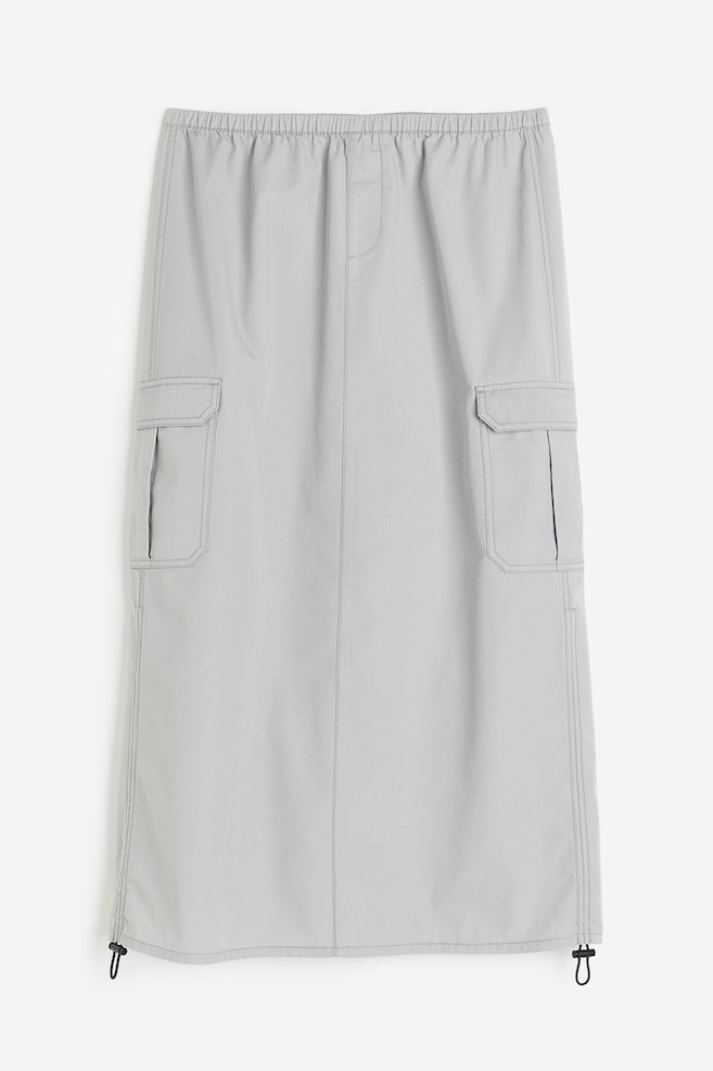 Cotton parachute skirt - Light grey/Black - 2