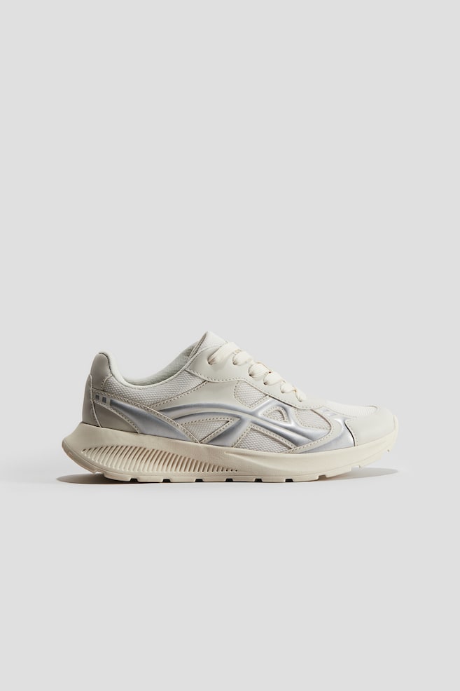 Trainers - Cream/Silver-coloured - 1