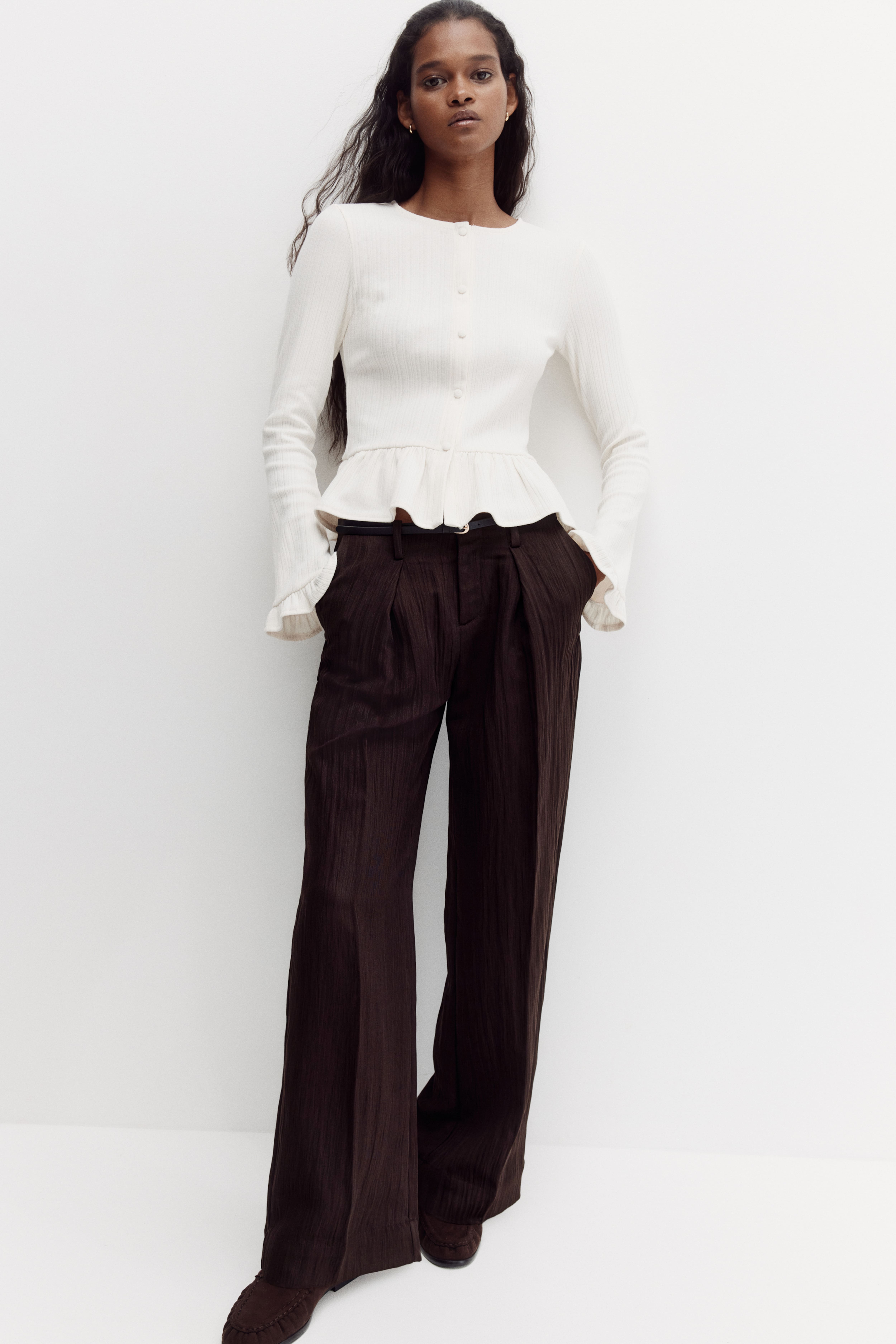 Crinkled Dress Pants
