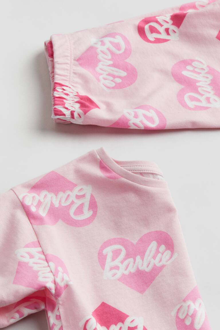Printed jersey pyjamas Pink/Barbie Kids H&M IE