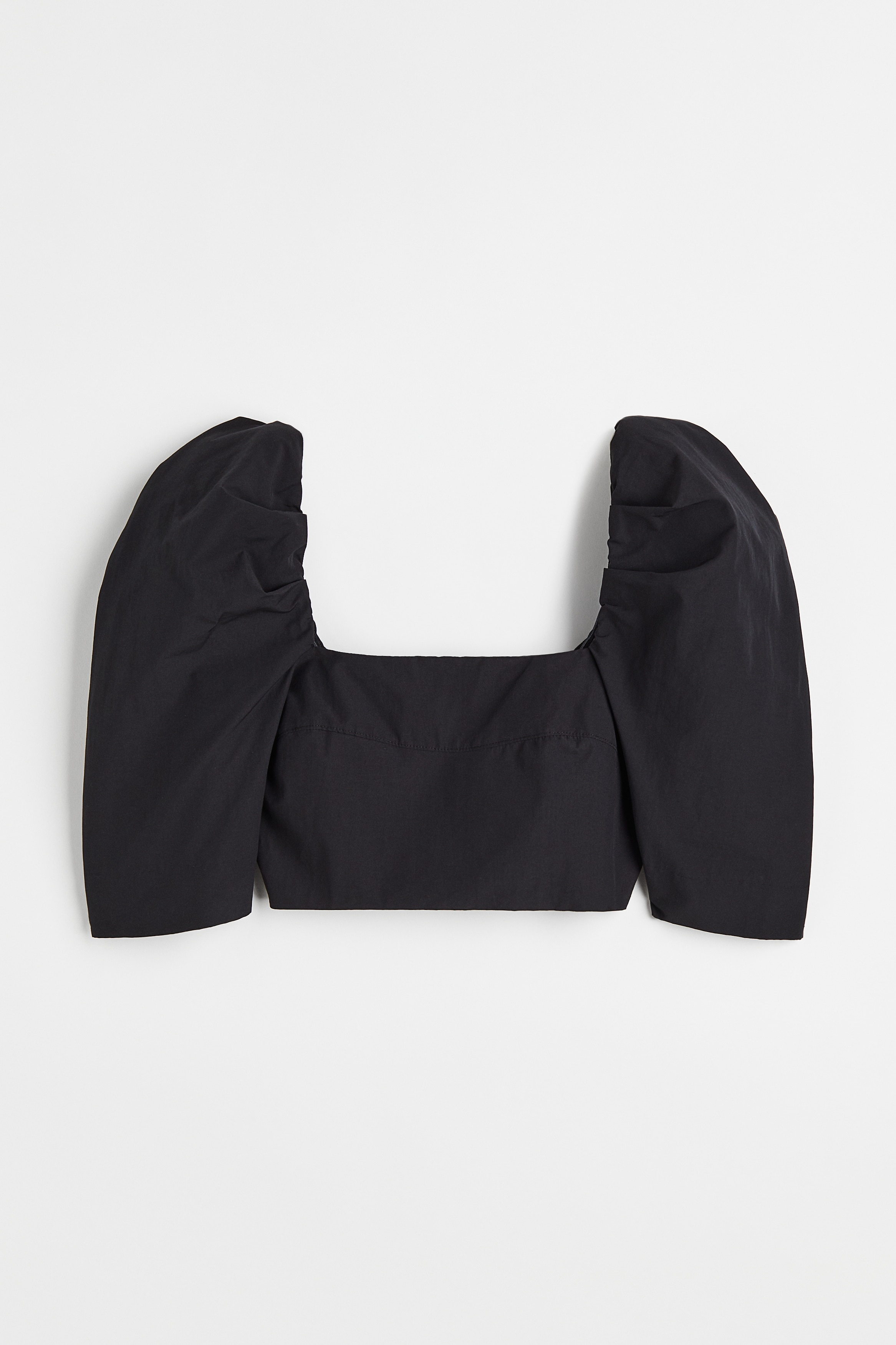 Dam - Svart Croptop med puffärm - Size: XXL  - H&M