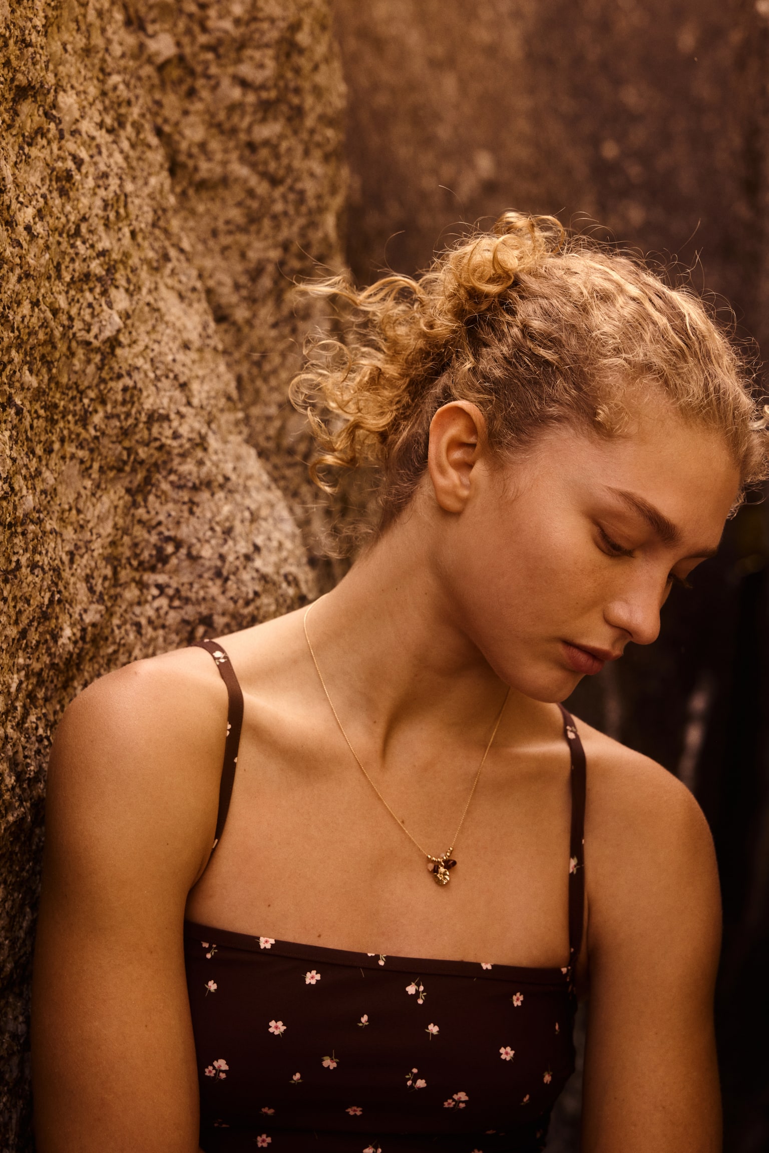 Traje de baño High Leg con relleno - Marrón/Floral/Burdeos - 6