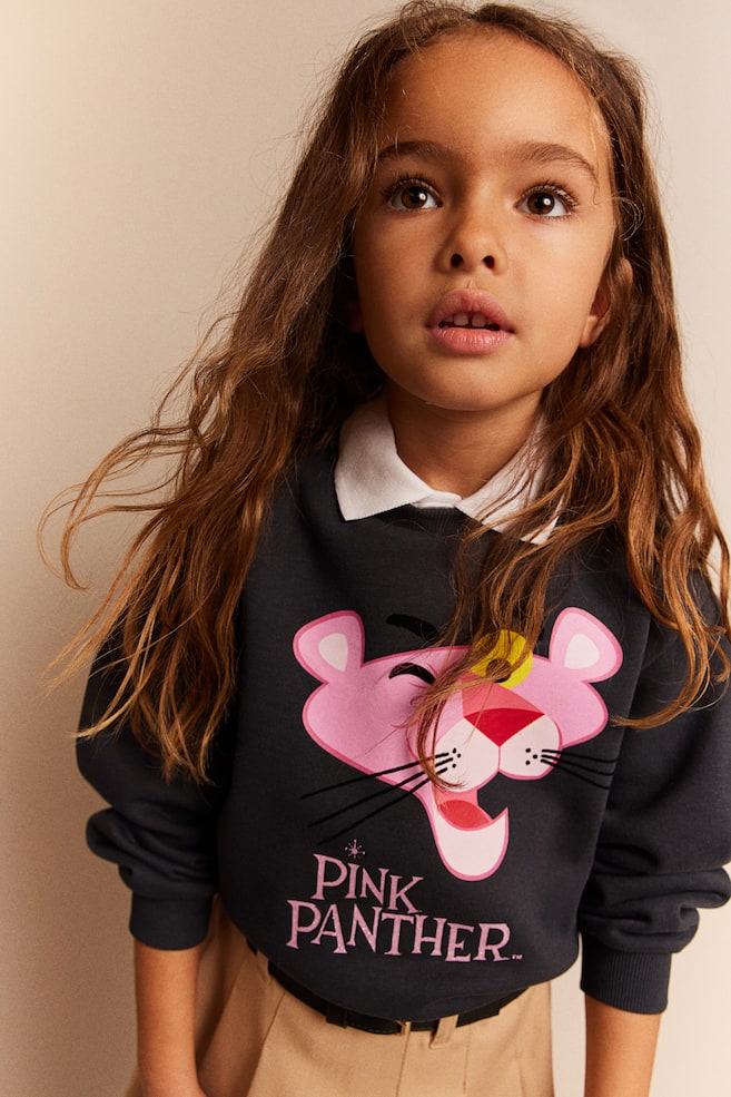 Printed sweatshirt - Dark grey/Pink Panther/Mint green/The Little Mermaid/Pink/Barbie/White/Minnie Mouse/dc/dc/dc - 1