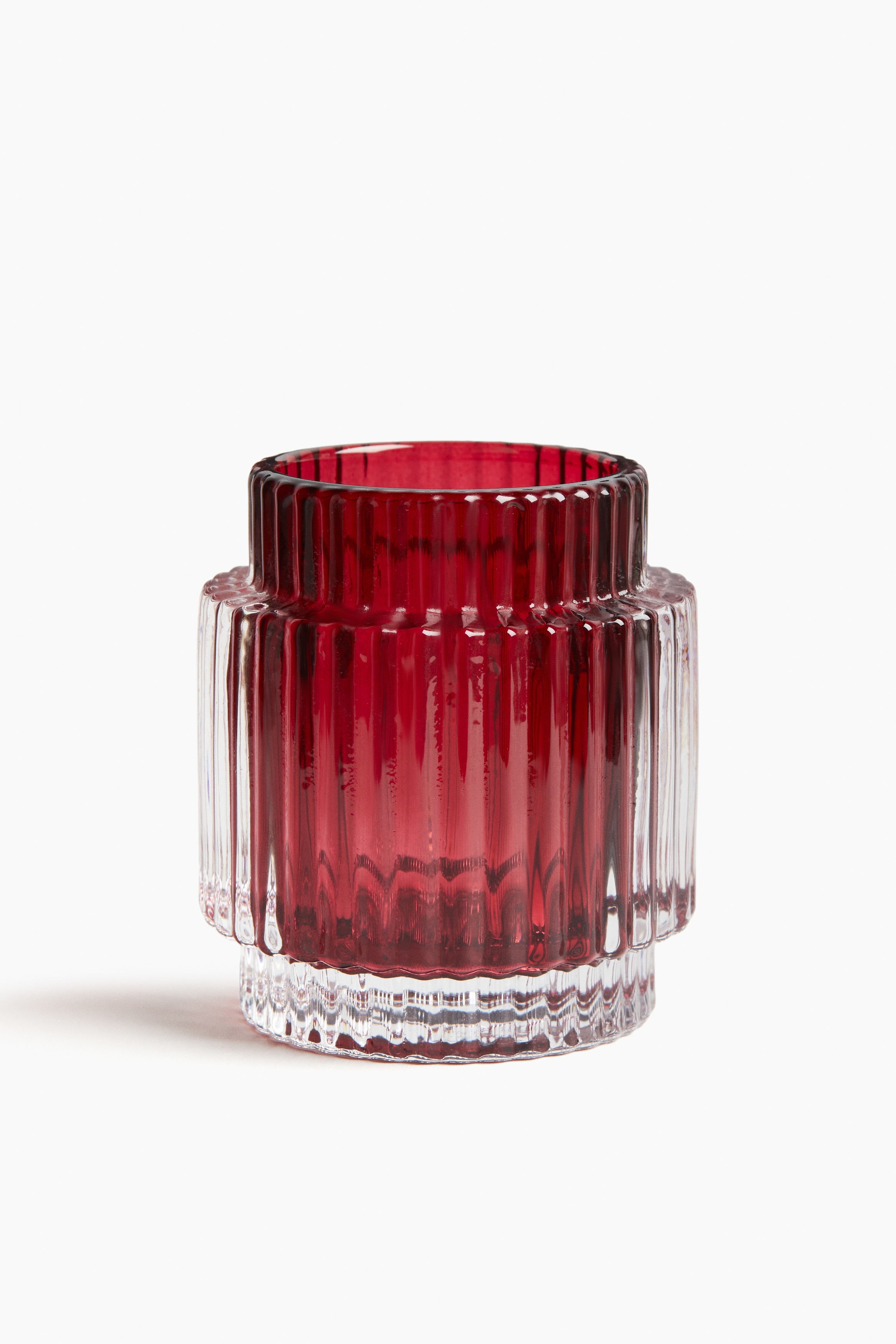 H&M Home  - Ljushållare i glas - Röd