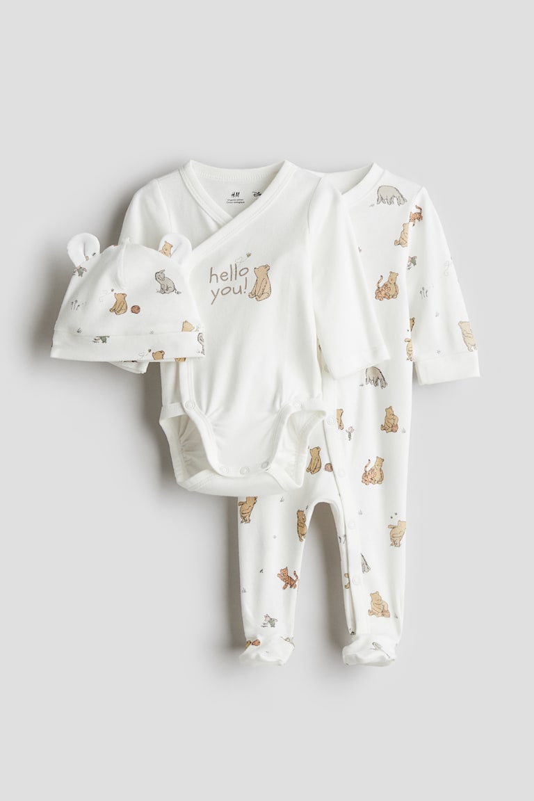 コットン3アイテムセット - ホワイト／くまのプーさん - Kids | H&M JP
