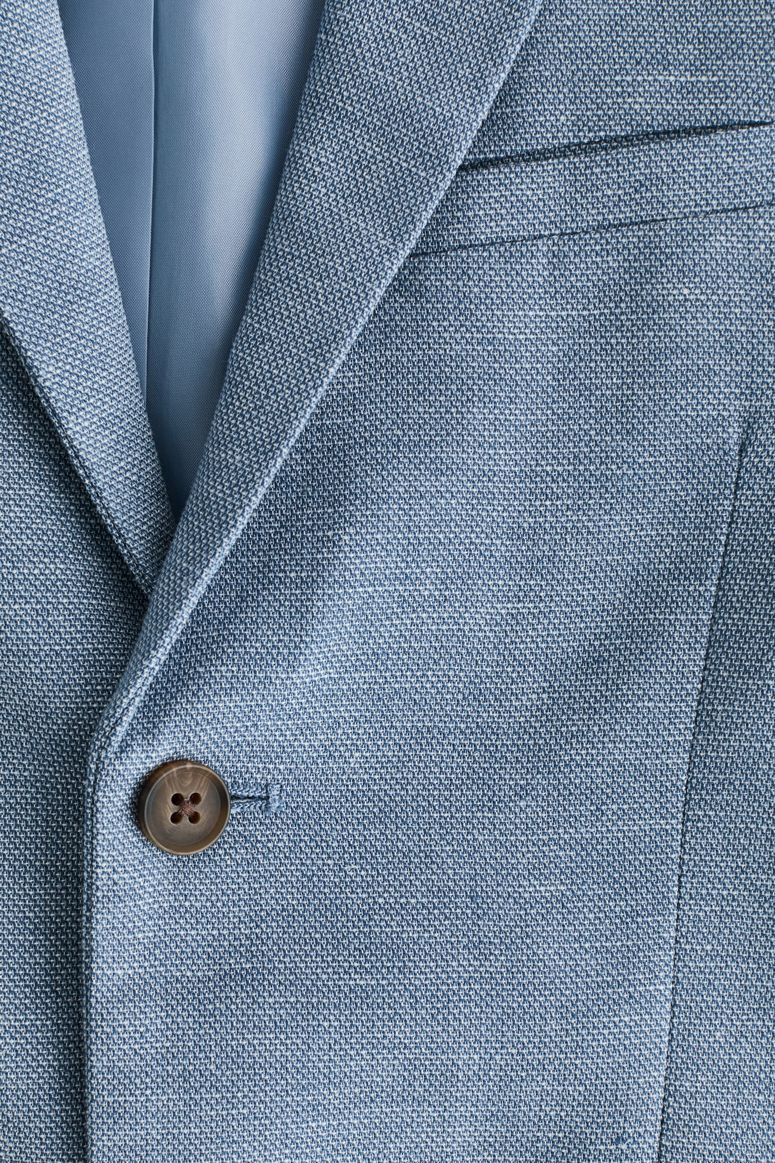 Linen-blend jacket - Light dusty blue/Light beige/Navy blue - 2