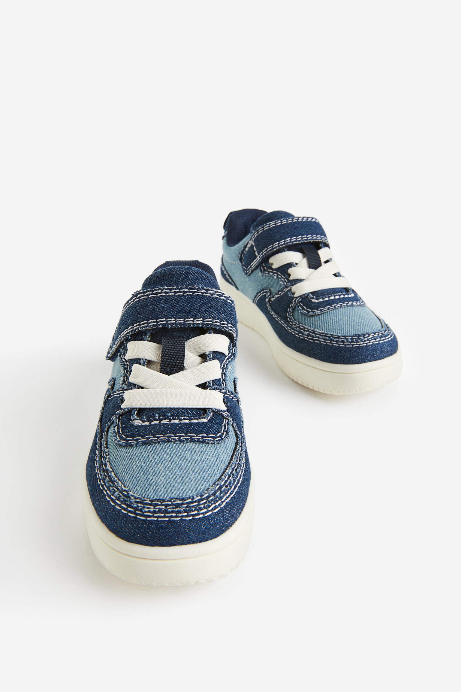 Sneakers - Dark denim blue/Block colour/White/White/Navy blue/Block colour/Dark grey/Block colour - 4