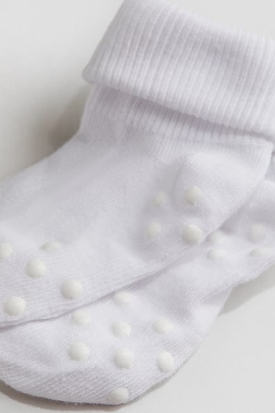 15 Paia Calzini Antiscivolo Bambini HYCLES - Cotone Morbido Per 1-7 Anni, Maniglie Piede Intero