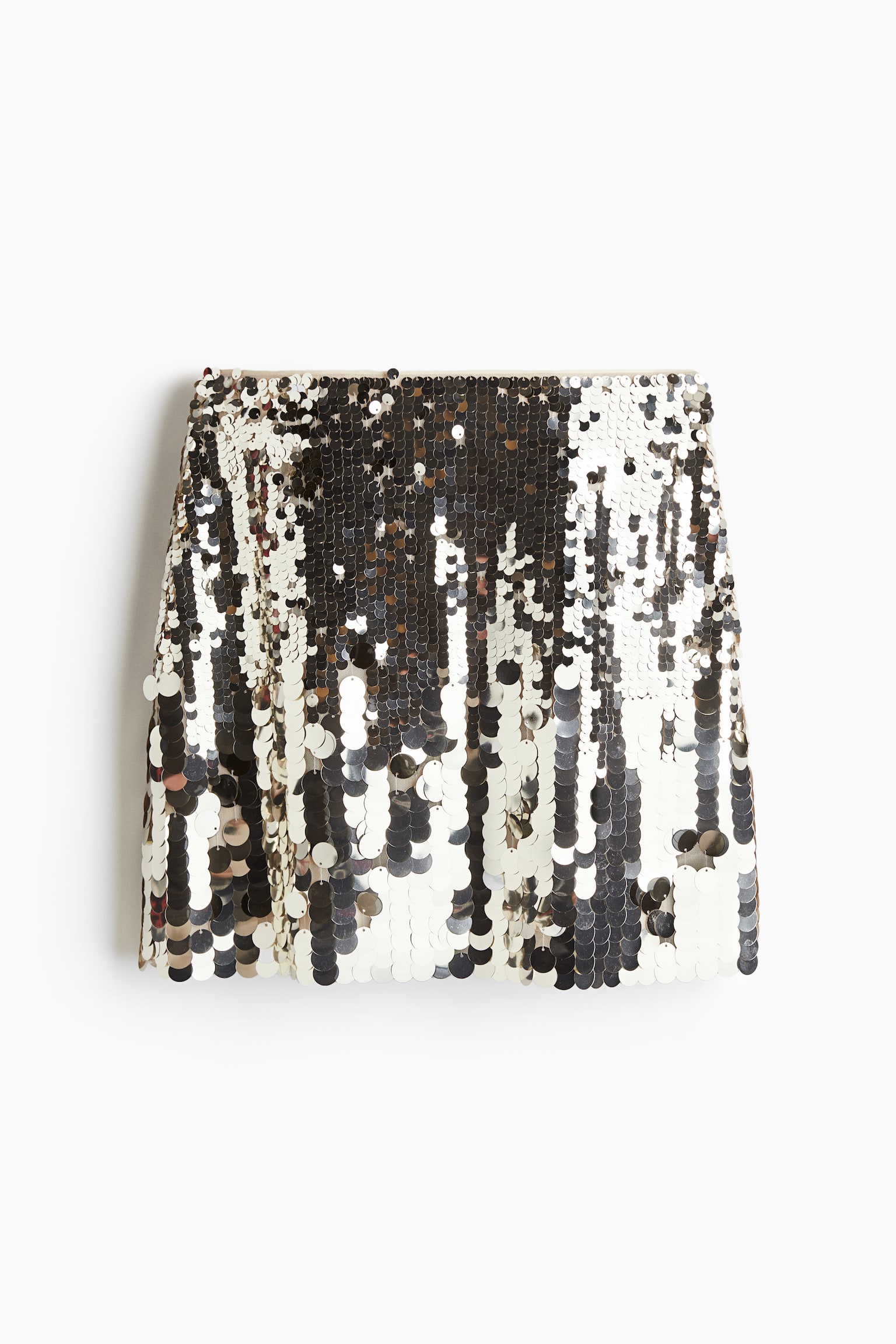 Sequin Mini Skirt - Gold colour/Cream - 2