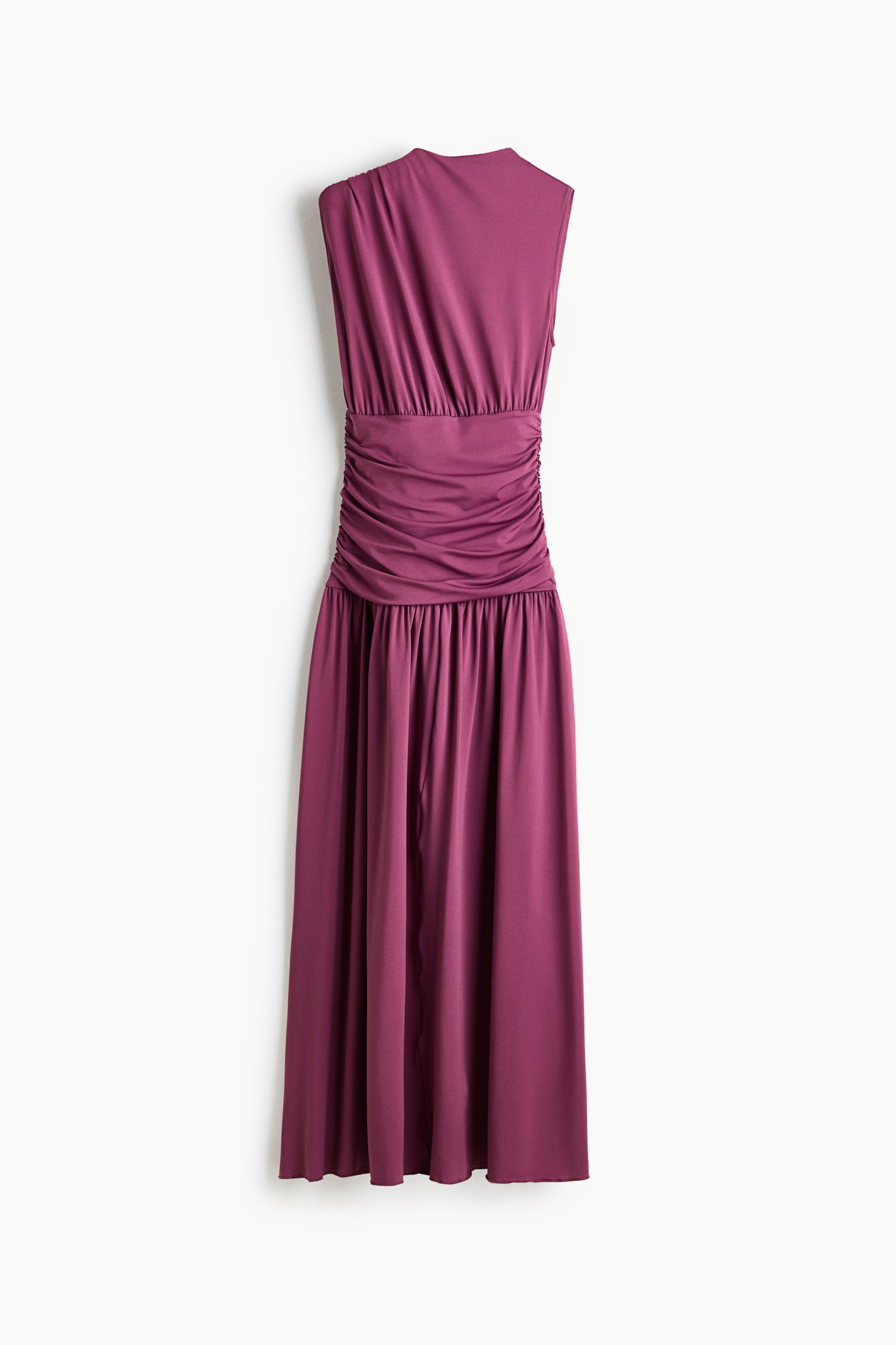 Draped Jersey Dress - Purple - 1