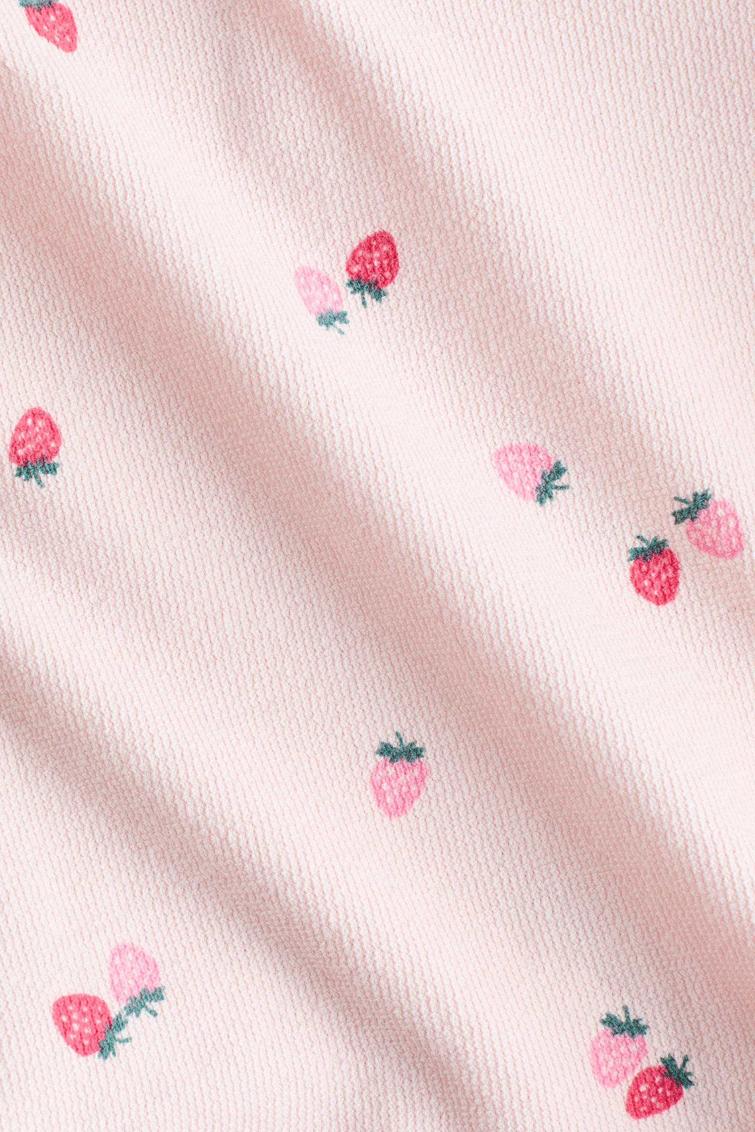 Conjunto estampado de 2 piezas en algodón - Rosa claro/Fresas/Blanco/Rayas rojas/Blanco/Floral azul/Verde claro/Flores - 3