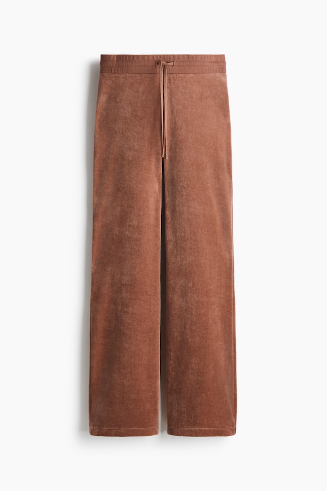 Velour Pants - Dark dusty pink - 1