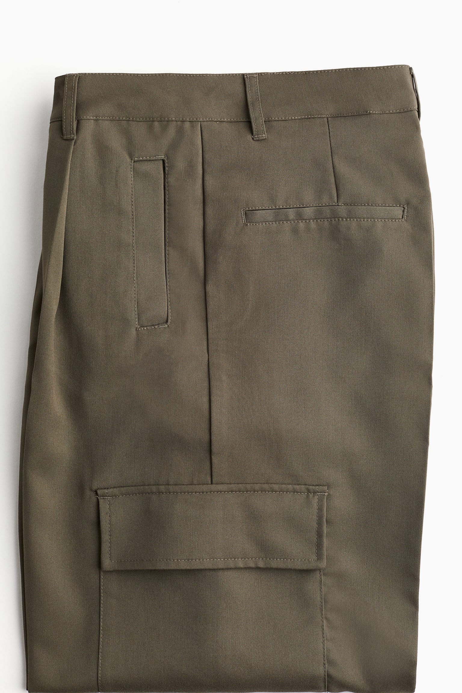 Wide cargo trousers - Khaki green/Dark brown - 6