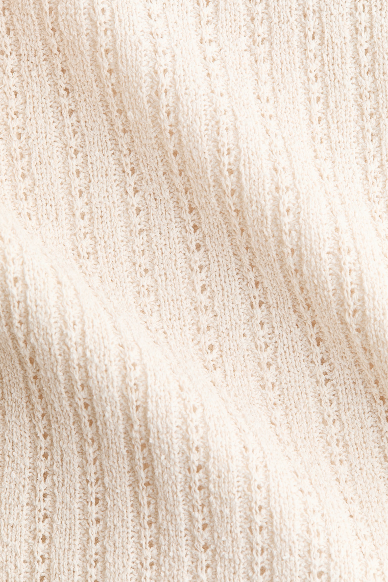 Haut en tricot pointelle - Crème - 5