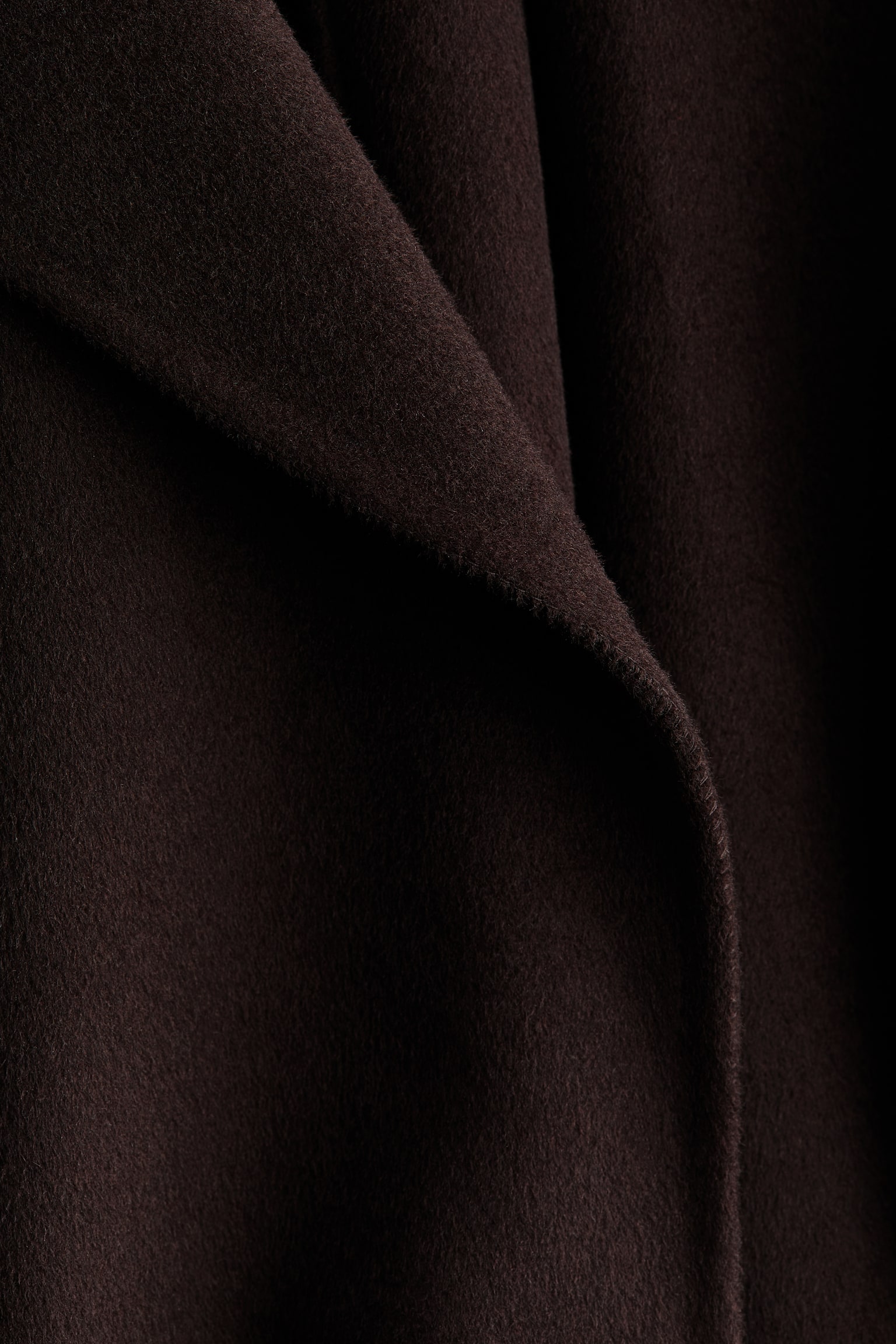 Женское пальто H&M Oversized Handmade Wool-Blend, цвет: Тёмный коричневый — фото 7