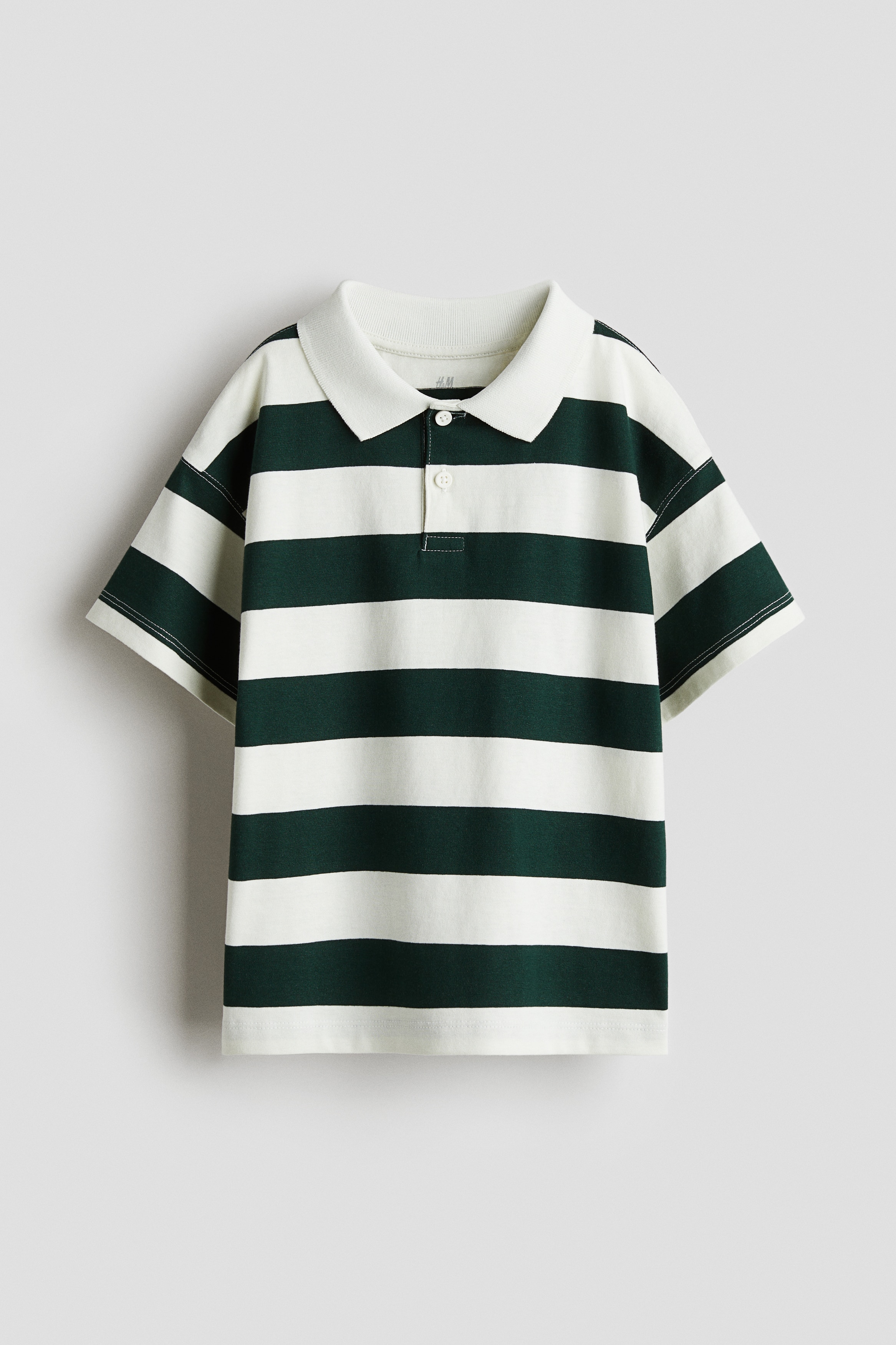 Polo en coton - Blanc/rayures vertes/Blanc/Bleu marine/rayé/Bleu clair