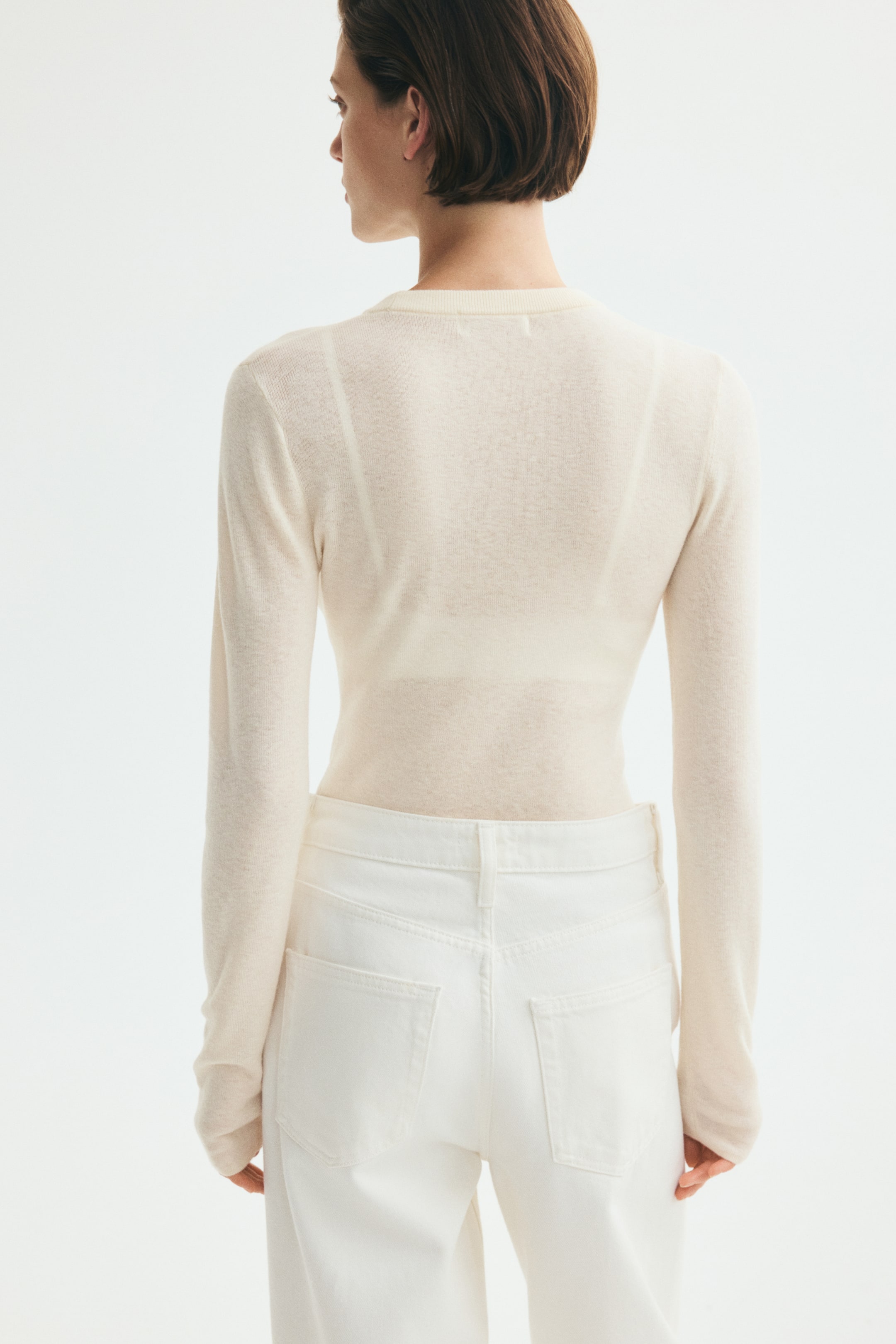 Fine-Knit Cashmere-Blend Top