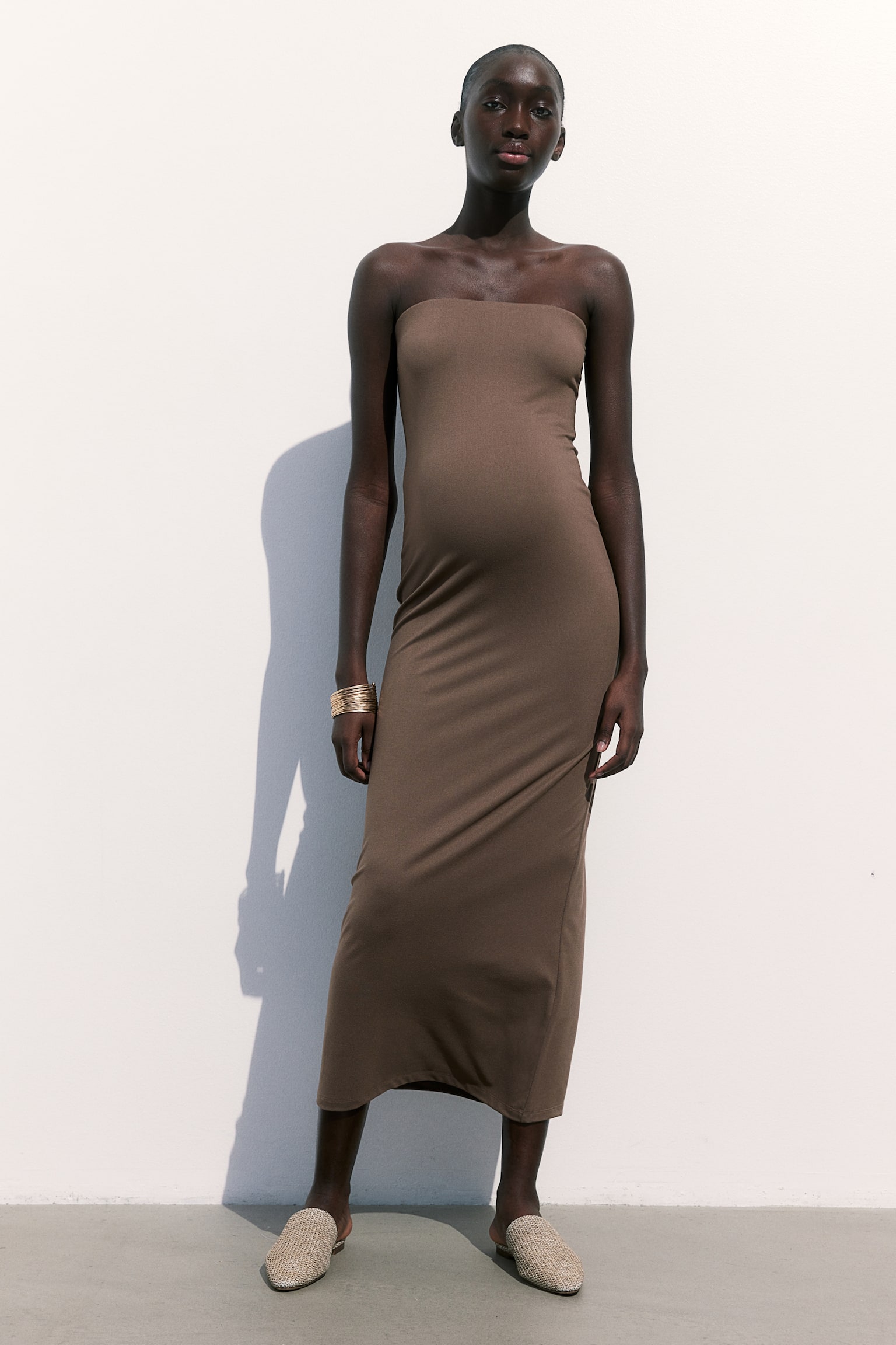 MAMA Bandeau Dress - Light brown - 5