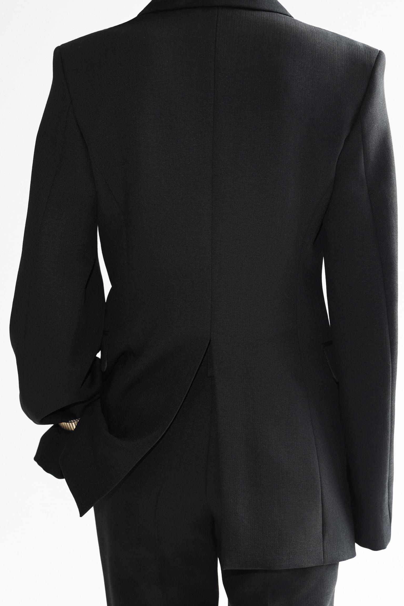 Женские брюки H&M Straight-Leg Tailored Wool, цвет: Чёрный — фото 5