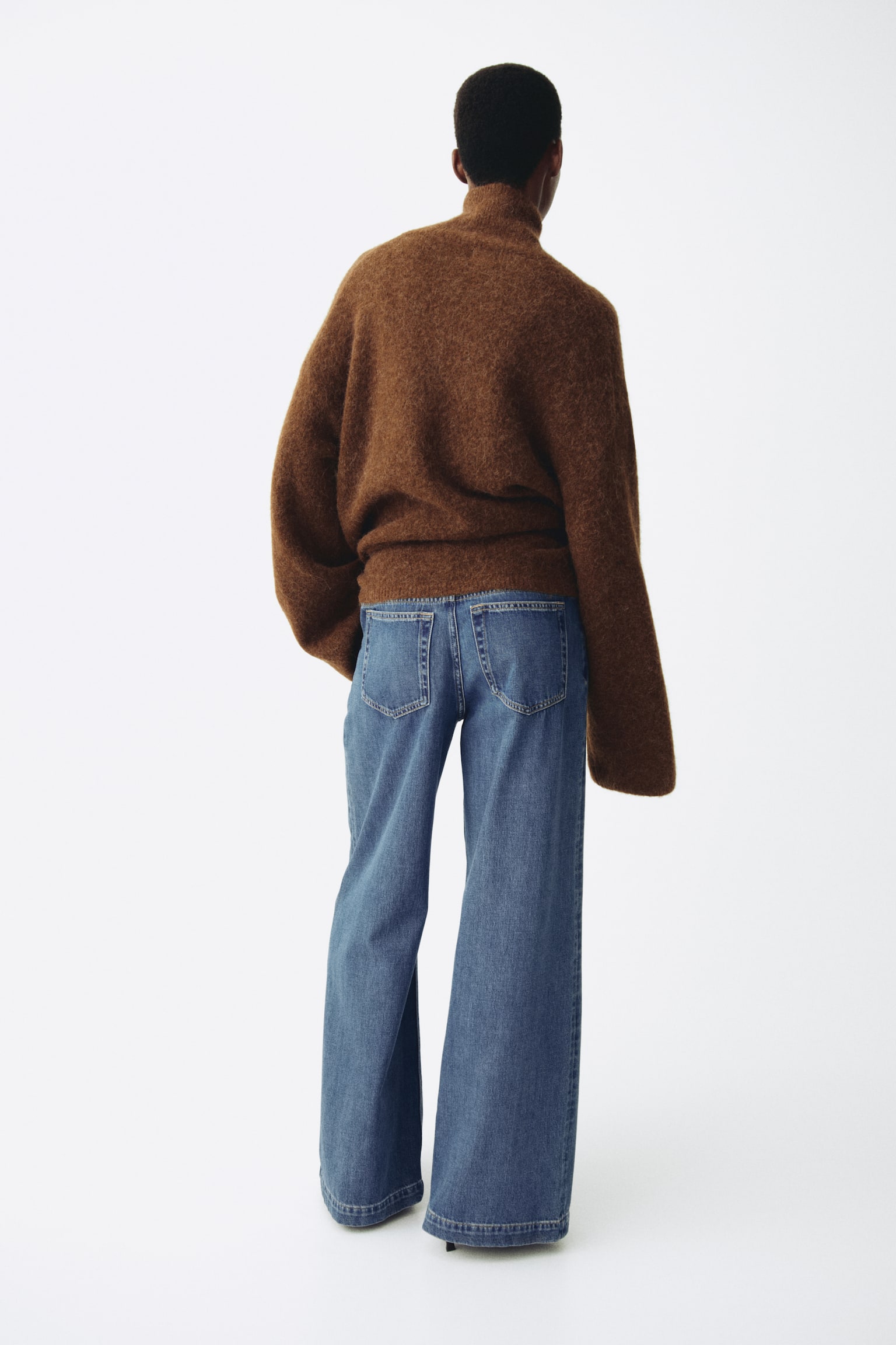 MAMA Wide jeans - Albastru-denim/Gri-denim închis/Albastru-denim închis - 3