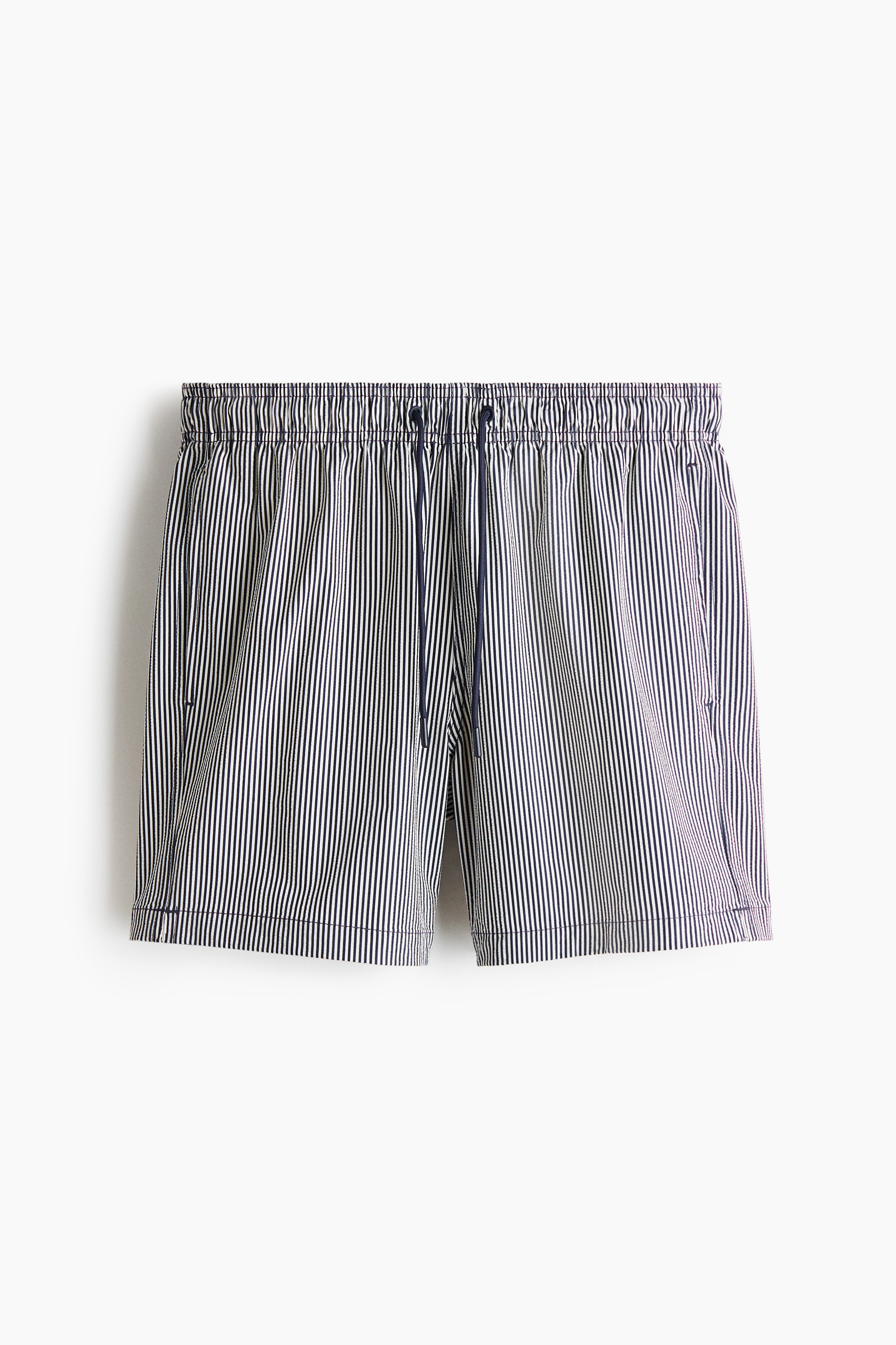 Seersucker Swim Shorts - Blue/striped/Orange/striped