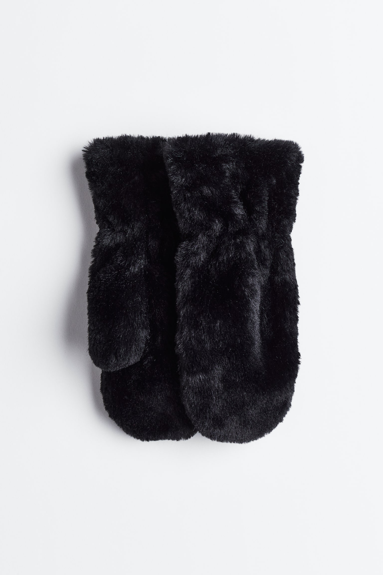 Fluffy Mittens - Black - 1