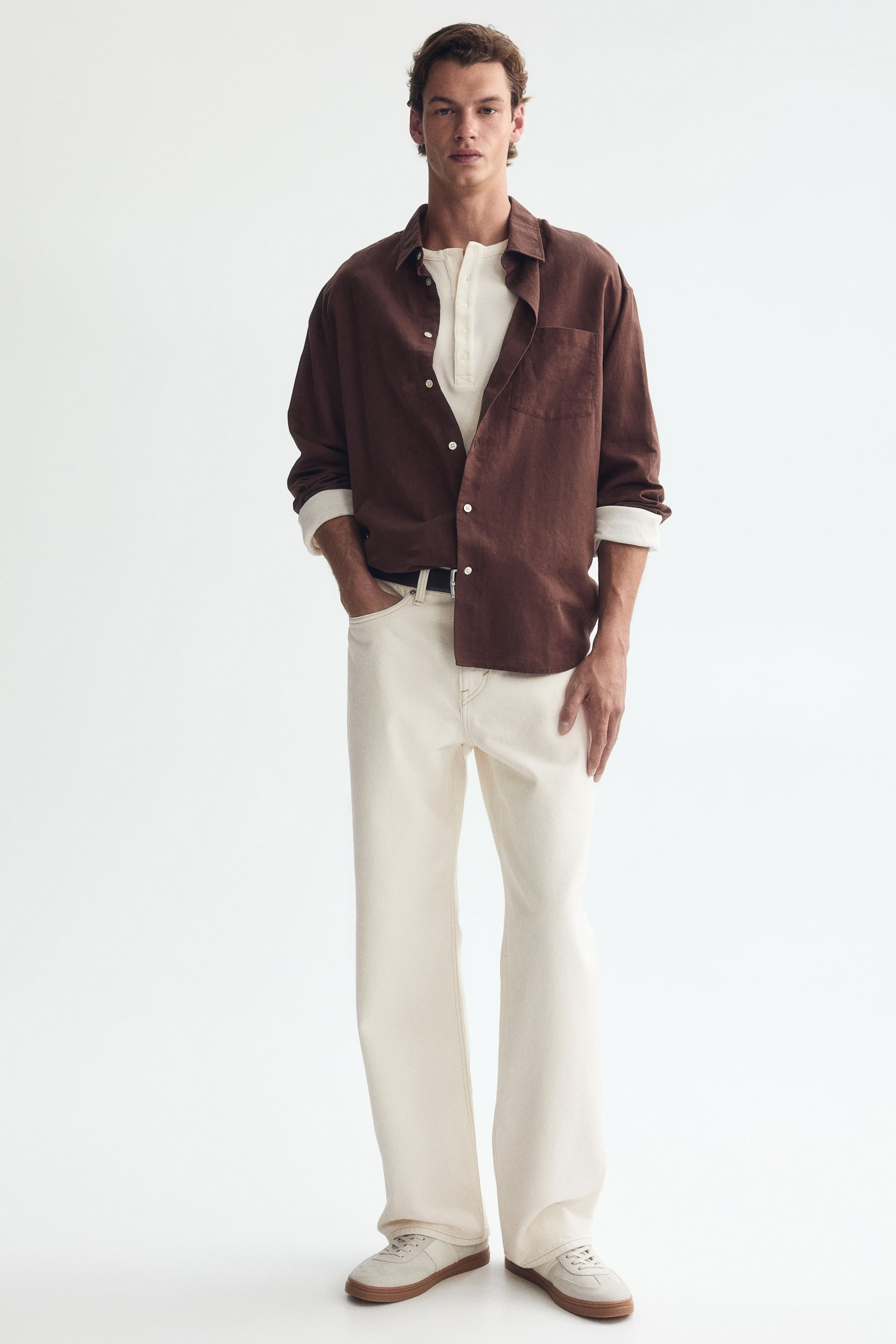 Προβολή μεγαλύτερης εικόνας: Relaxed Jeans  - Κρεμ - Men | H&M GR 1