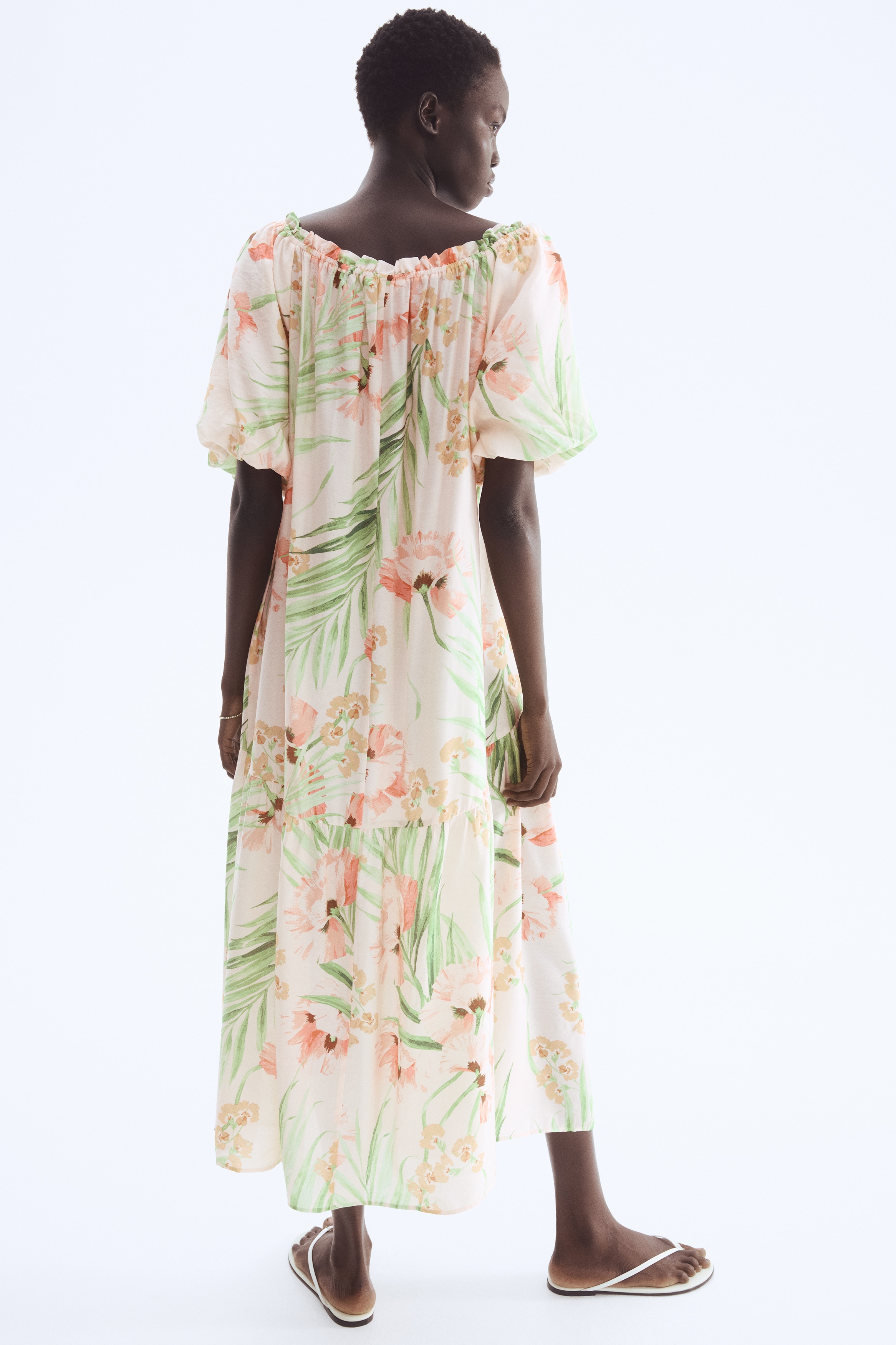 Drawstring-detail dress