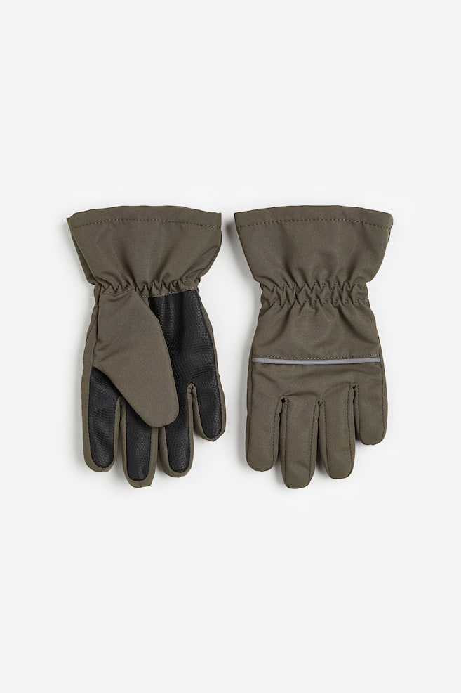 Shell gloves - Dark khaki green/Black/Light pink - 1