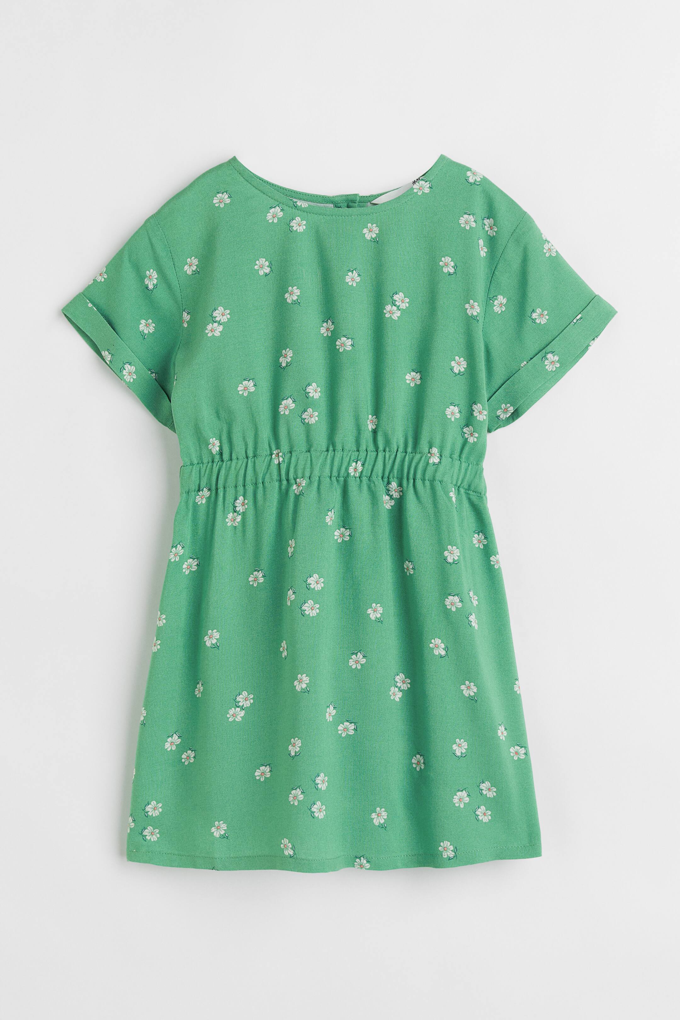 View larger image: Patterned dress - Green/Floral - Kids | H&M IN 1