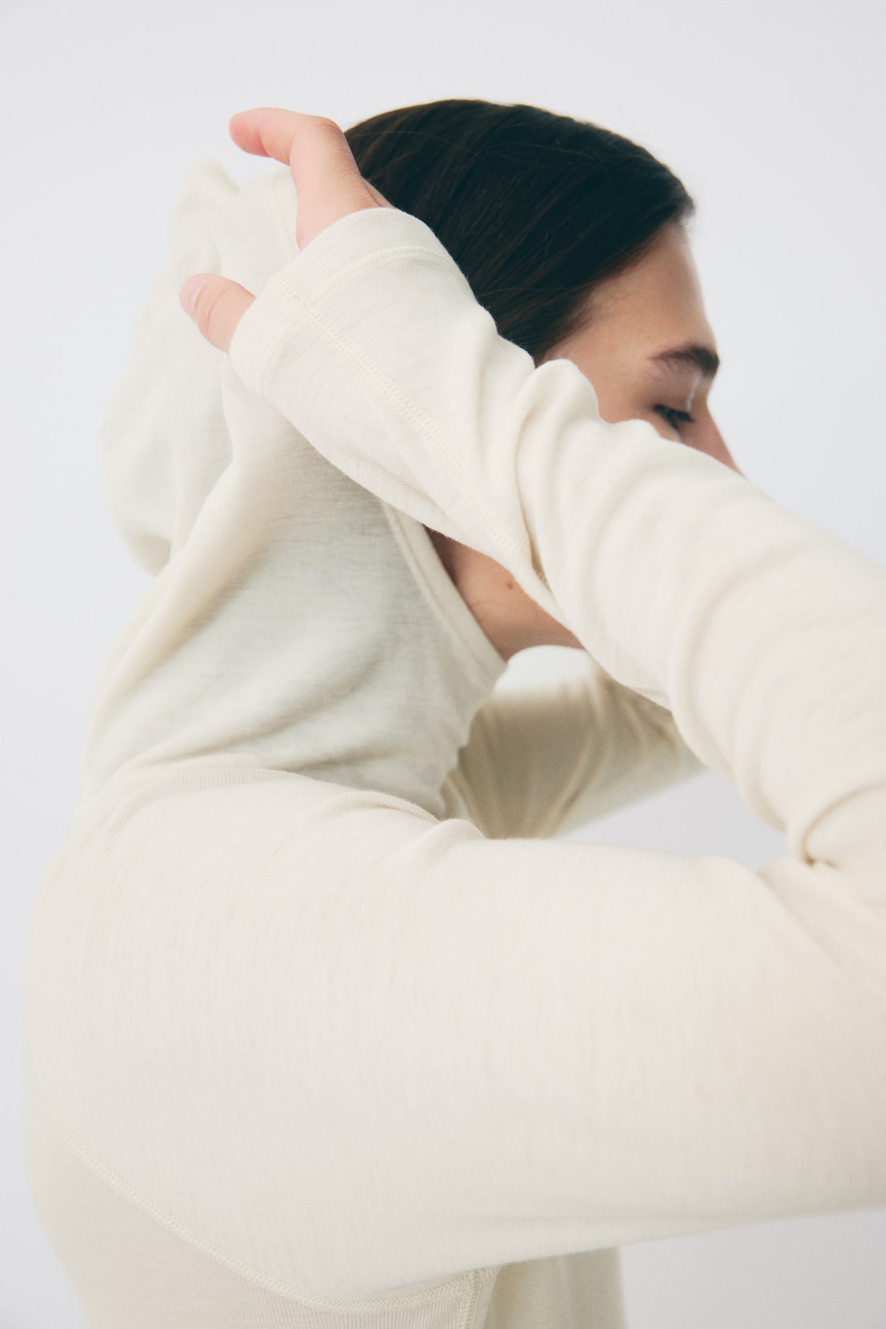 Wool Hooded Sports Top - image 5