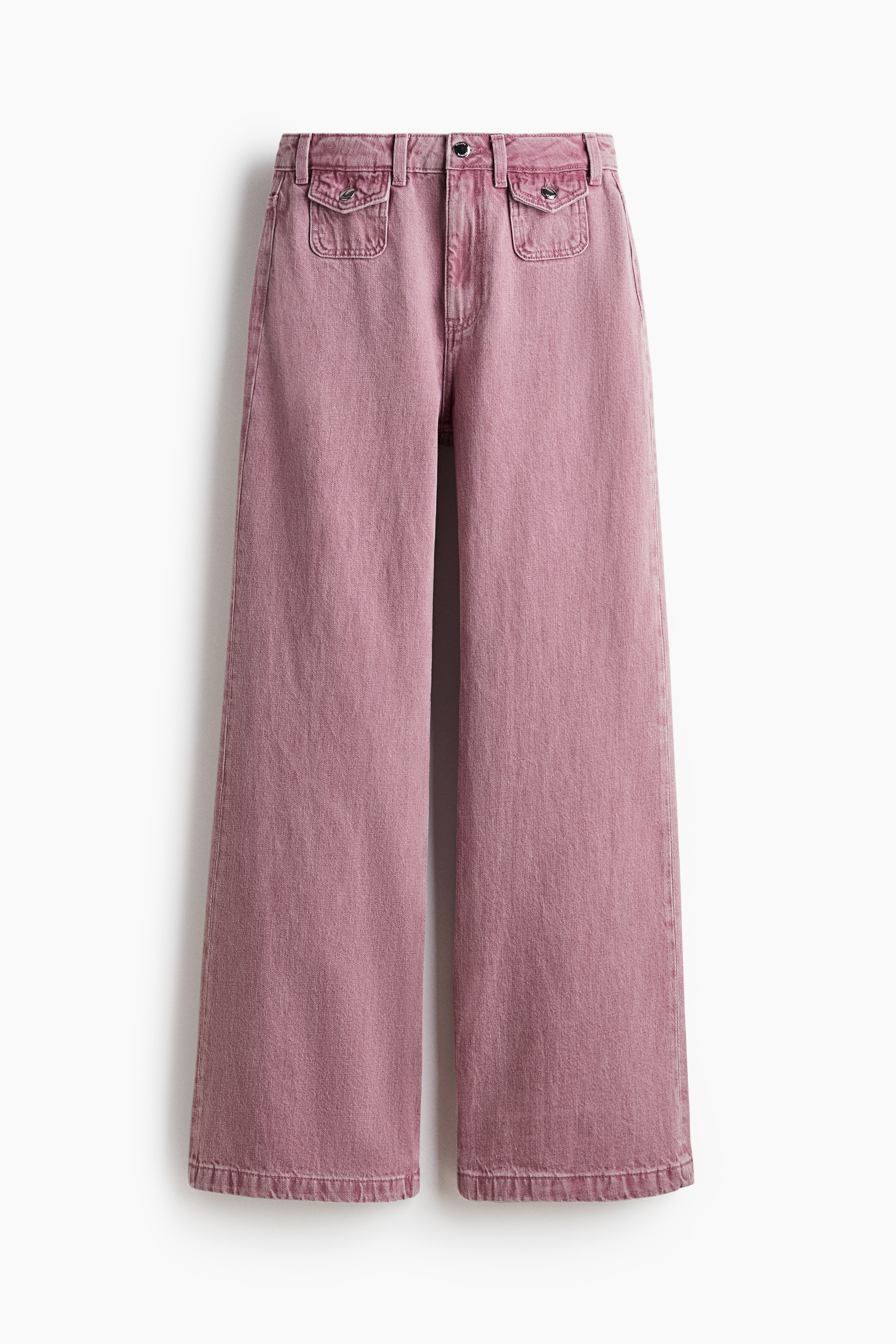 Wide High Jeans - Roz-închis/Albastru-denim închis/Albastru-denim