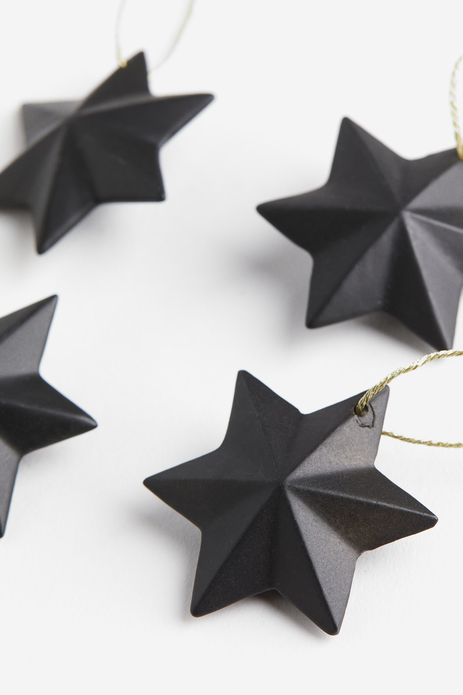 6-pack Christmas decorations - Black/Stars/Gold-coloured/White/Stars/Silver-coloured - 2