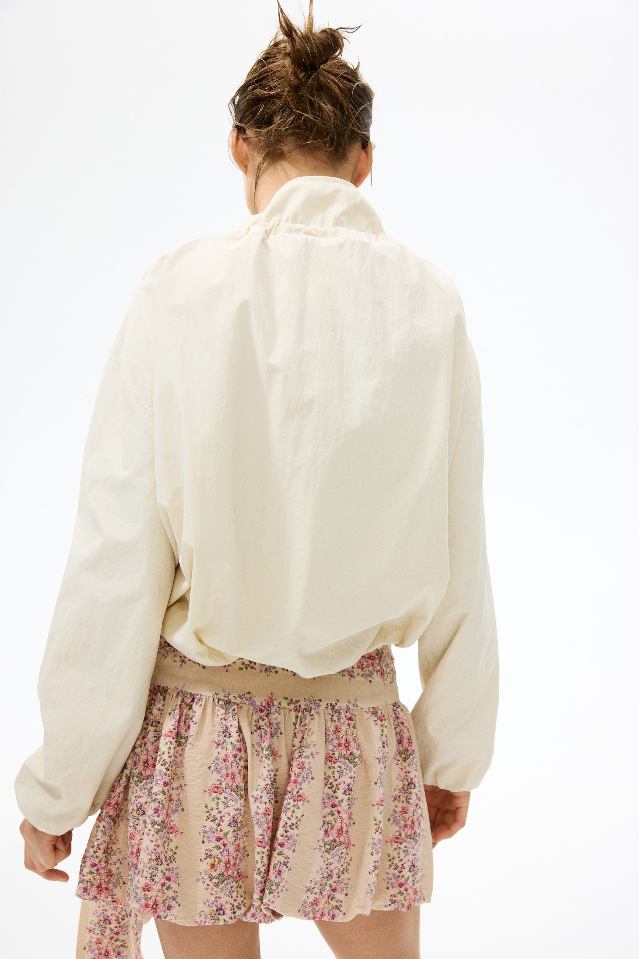 Tie-Detail Bubble-Hem Skirt